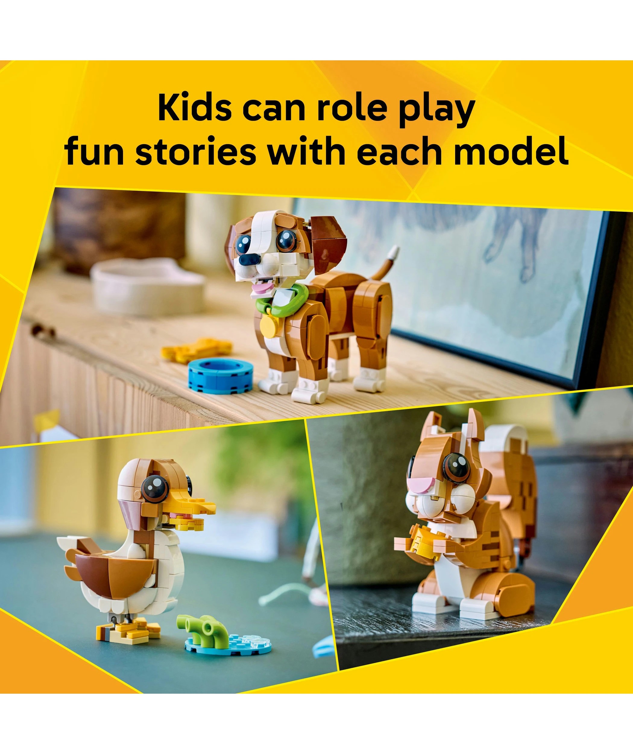 4 LEGO Creator 3 in 1 Cute Animals: Playful Puppy Dog 31382, 4 of 10