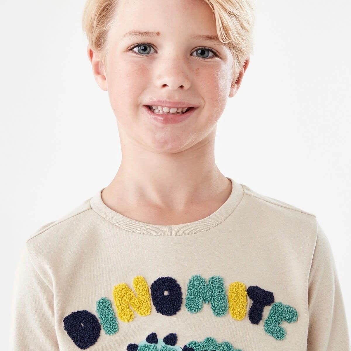 3 Long Sleeve Boucle T-shirt Bge Dino, 3 of 8