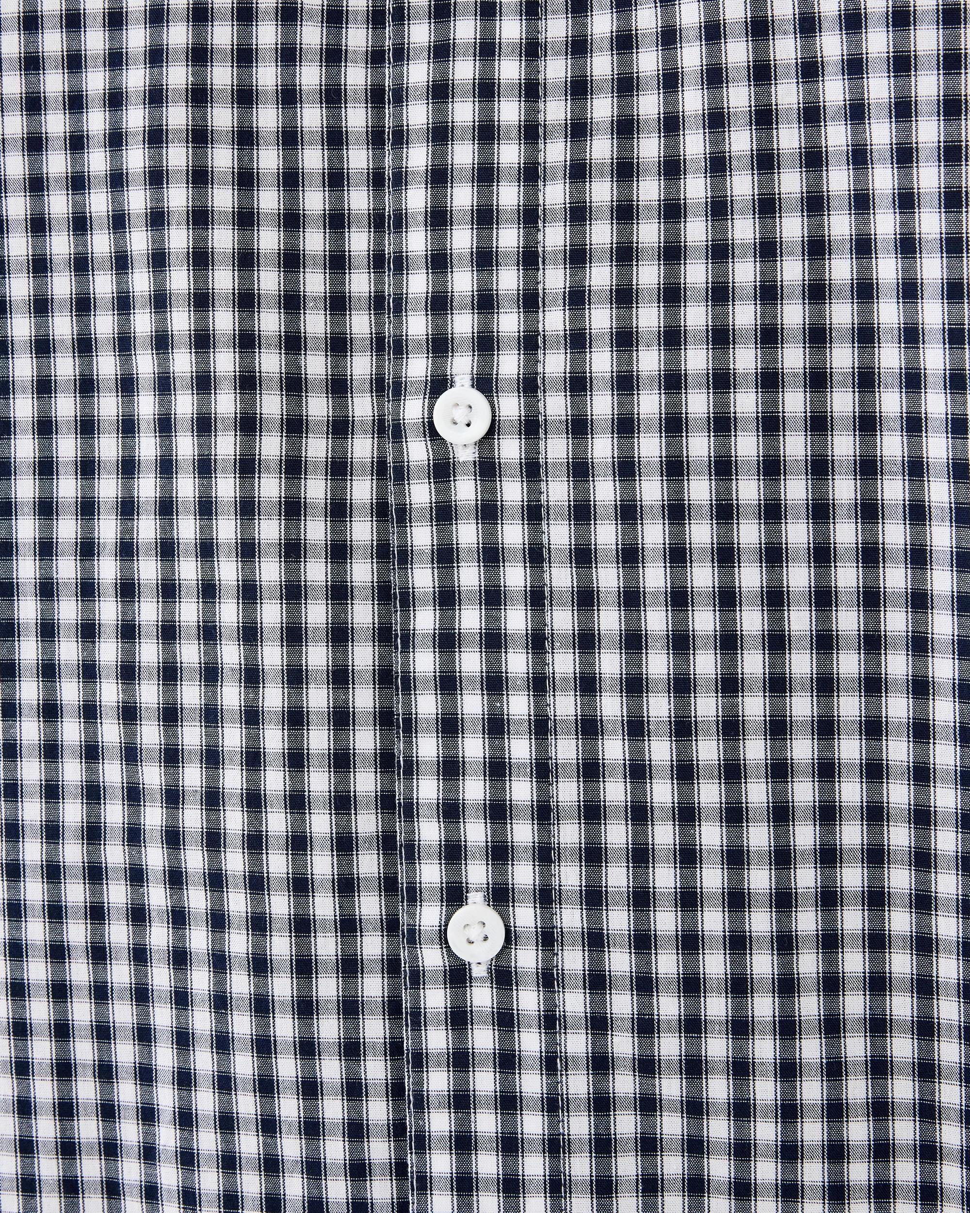 7 Short Sleeve Boxy Check Shirt Blk Ginghm, 7 of 8