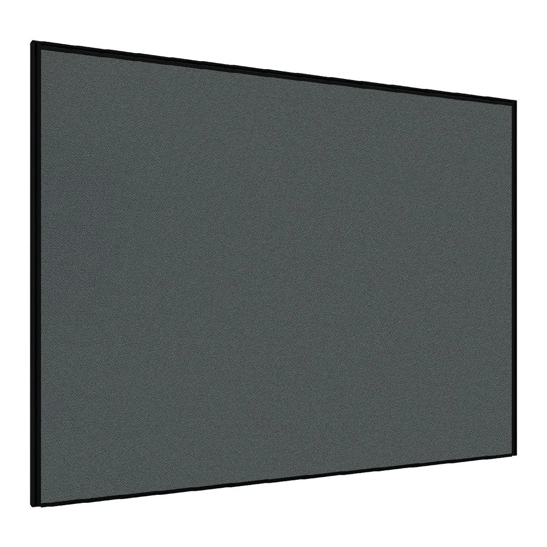 1 Stilford Screen 1500 W x 1250 H mm Black Frame Grey Fabric, 1 of 10