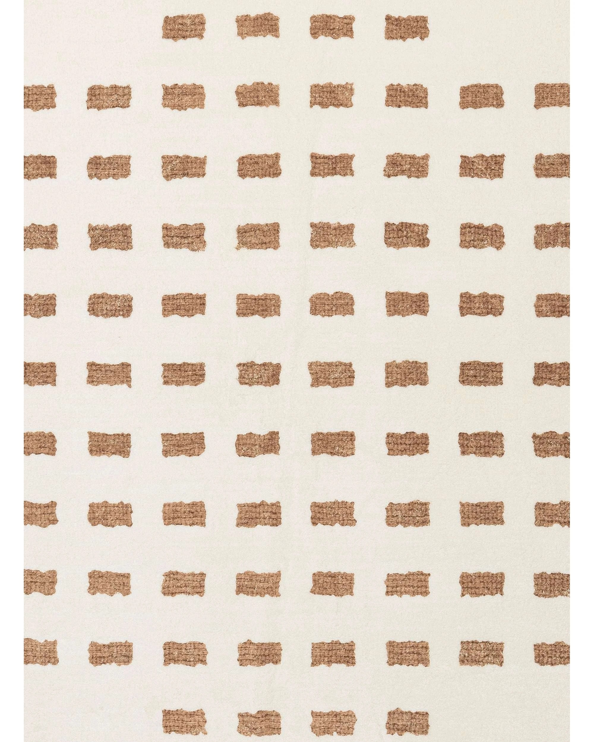 4 Loopsie Balan Rectangles Washable Round Rug-240cm x 240cm - White, 4 of 5