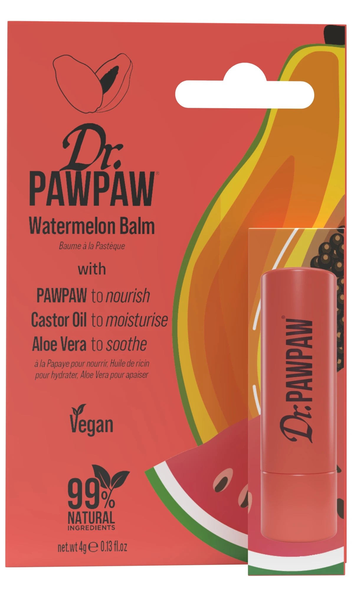 1 Dr. PAWPAW Lip Balm Stick - Watermelon, 1 of 2