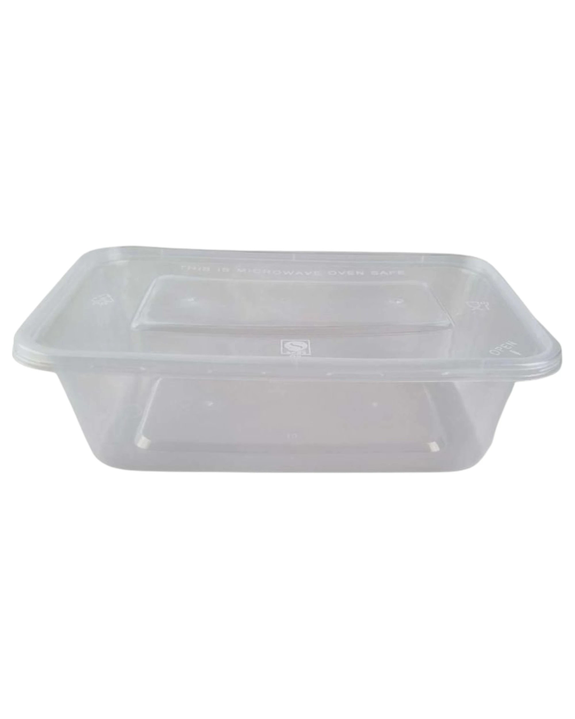 2 Huhtamaki 50 X Rectangular Containers 750ml With Lids Salad Fruit Food Container - Clear, 2 of 4