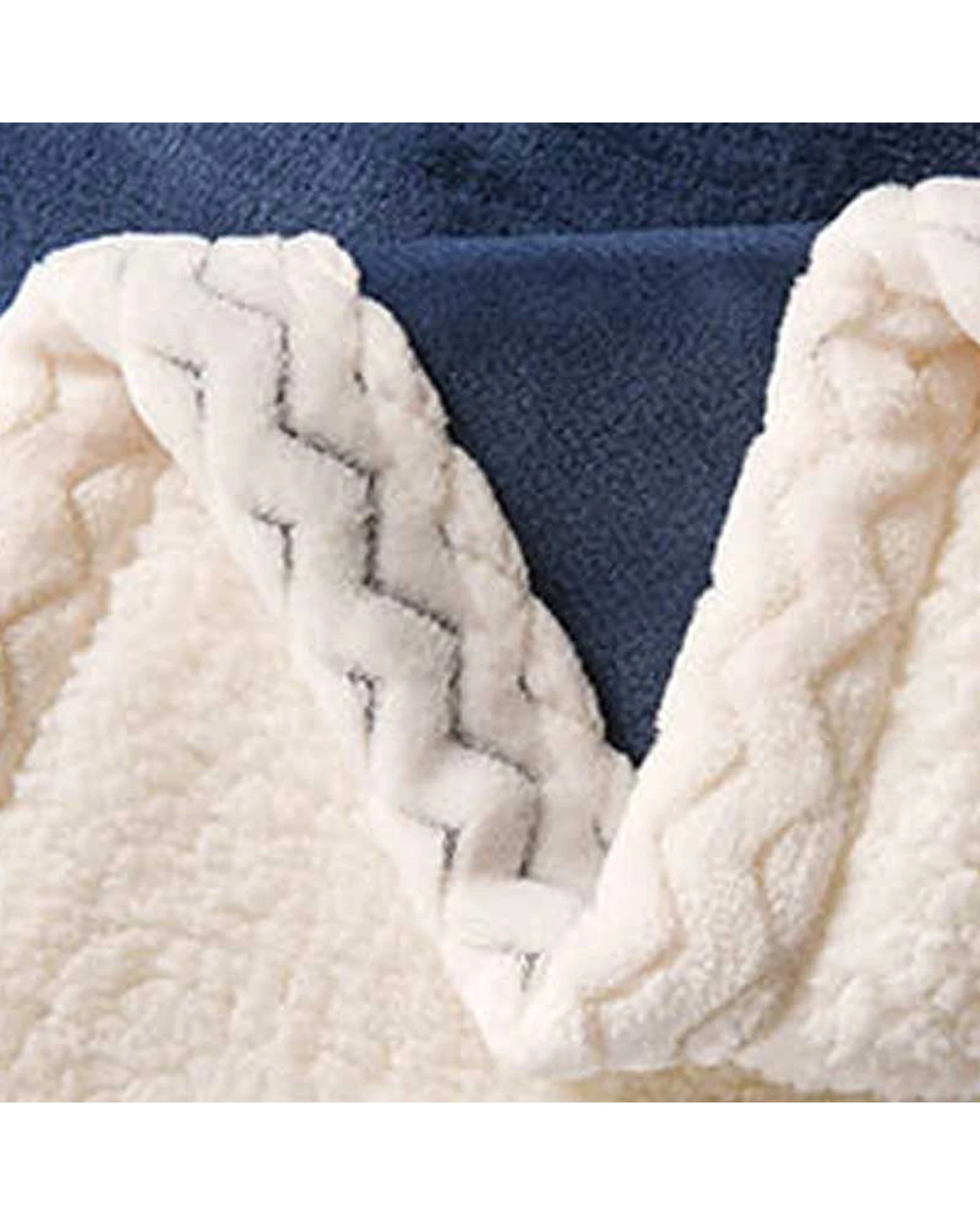 4 Cotton More Ultimate Sherpa Blanket 200x230cm - Blue, 4 of 4
