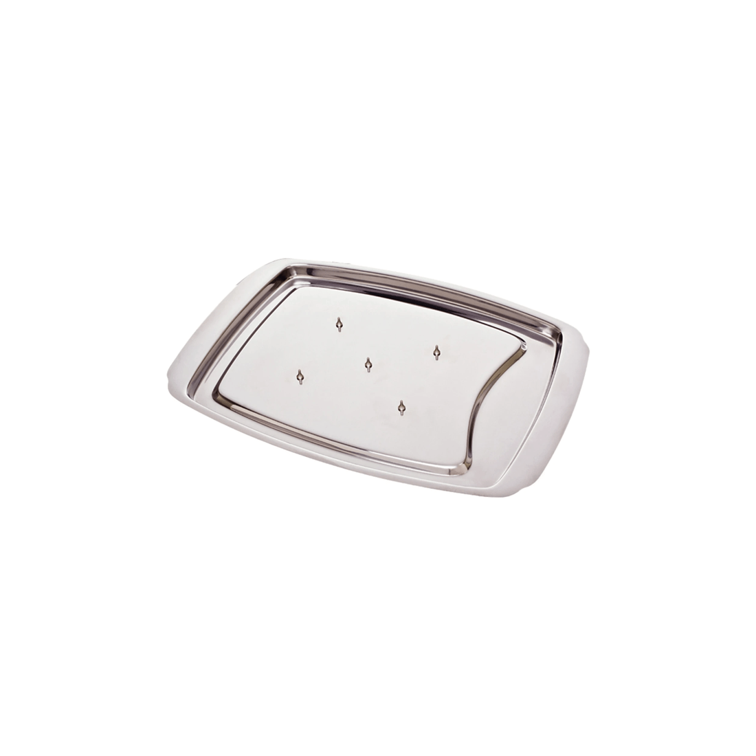 1 Appetito Stainless Steel Spike Carving Tray 35.5x25.5cm Food Preparation
 - Silver, 1 of 4