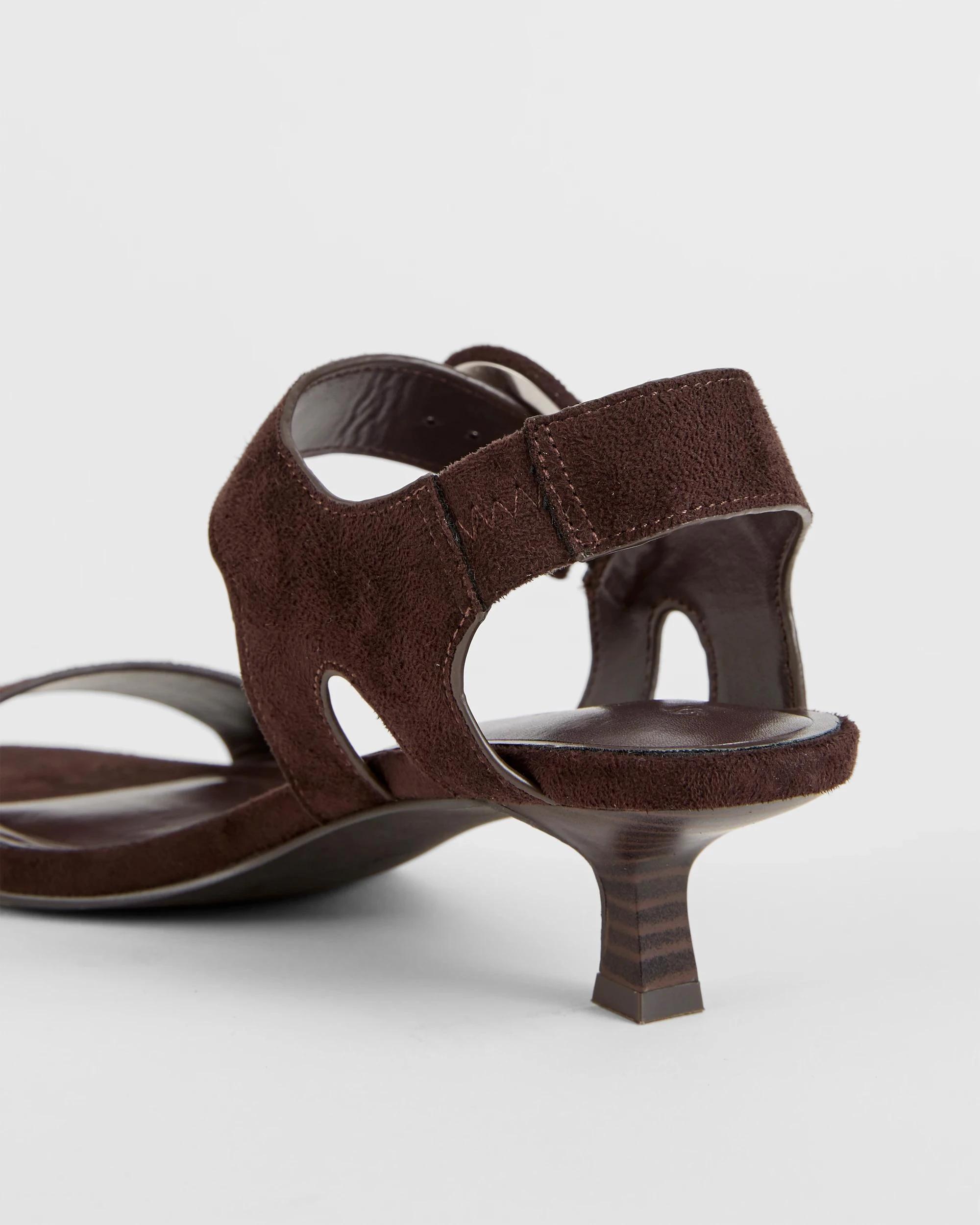 2 Target Woman Double Strap Buckled Low Heeled Sandal - Patra BROWN FX, 2 of 3