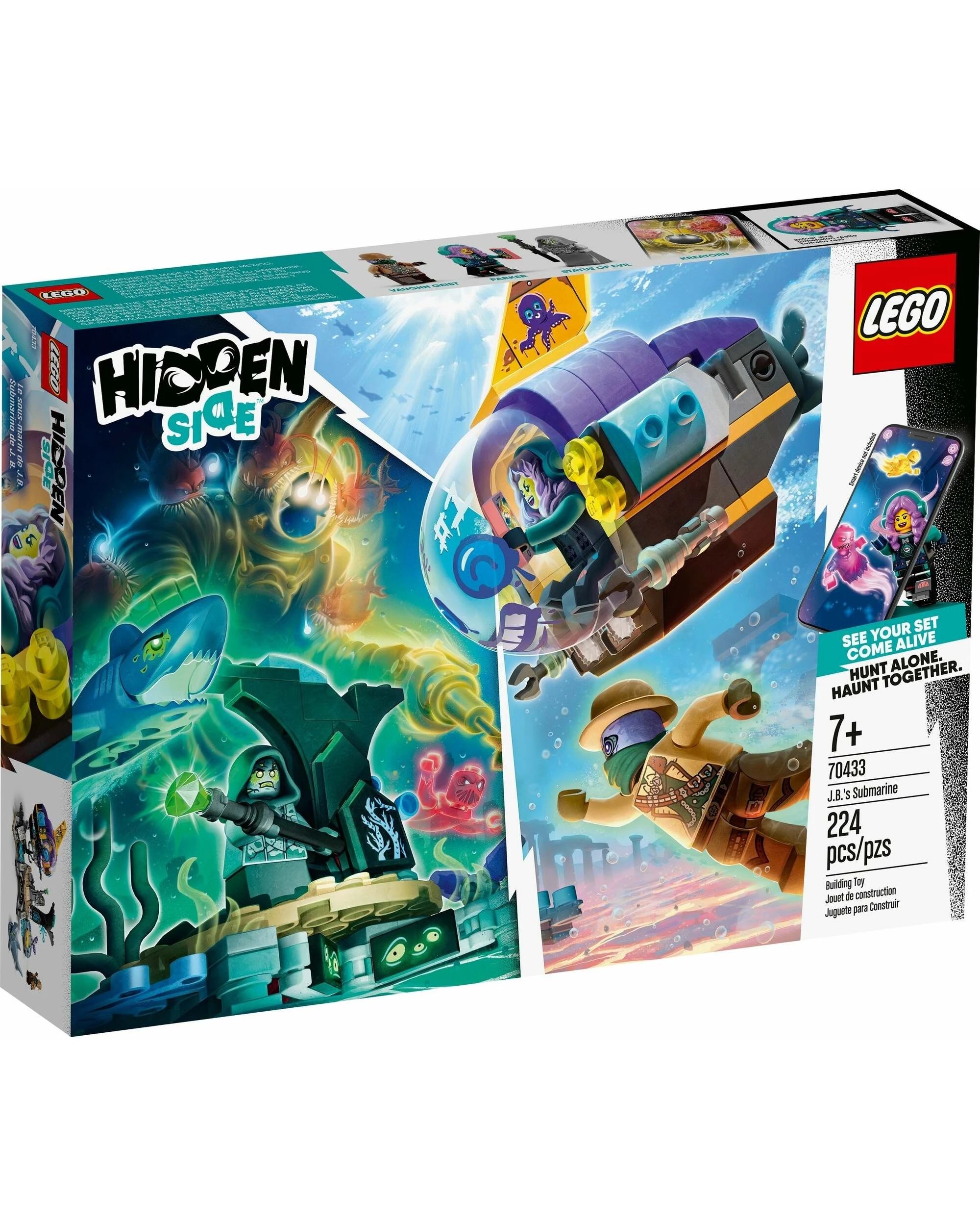1 LEGO 70433 J.B.'s Submarine: Hidden Side AR Deep Sea Playset, 1 of 5