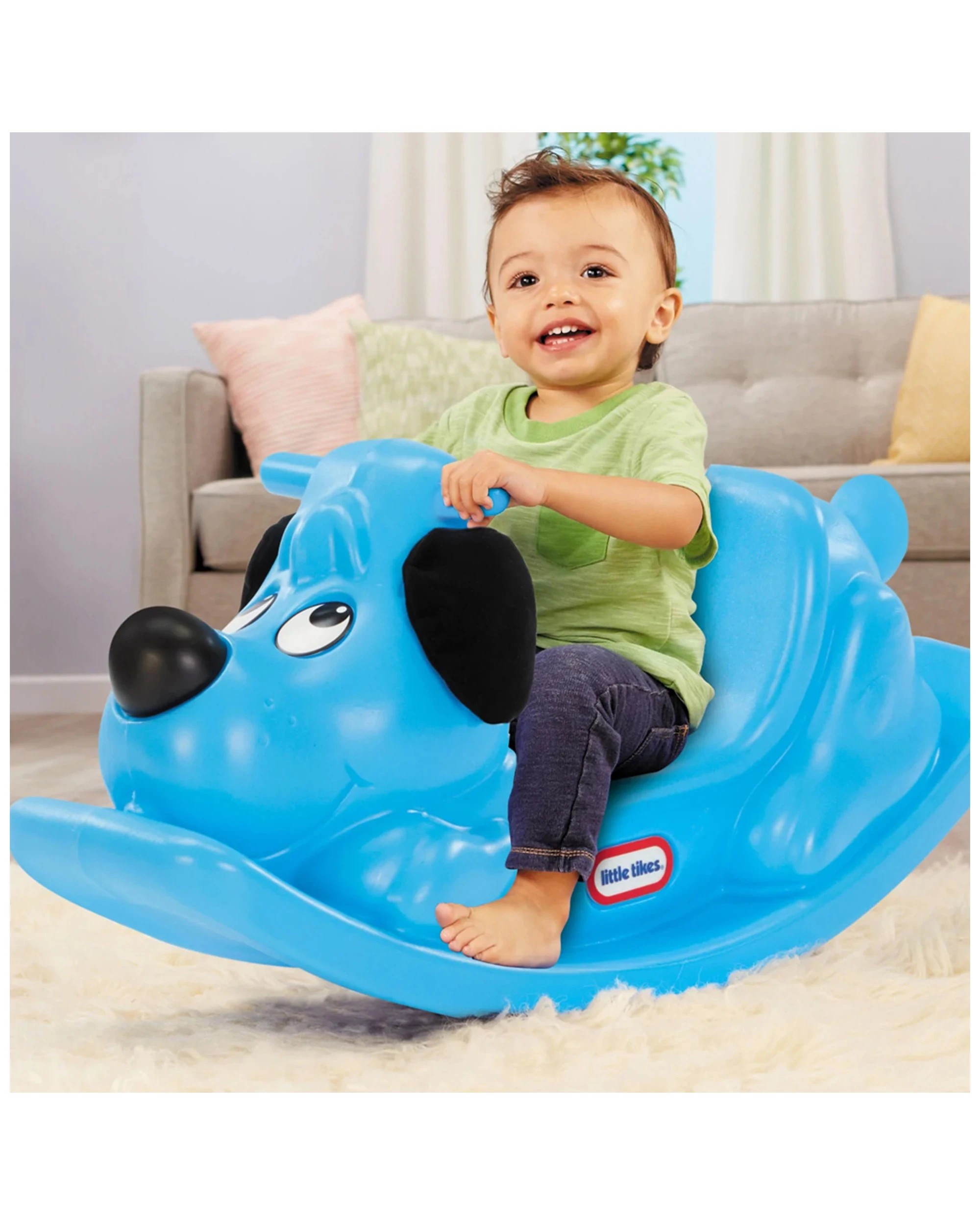 1 Little Tikes Compact Kids Rockin Puppy Chair Ride On Toy Blue 12-36 Months - Blue, 1 of 1