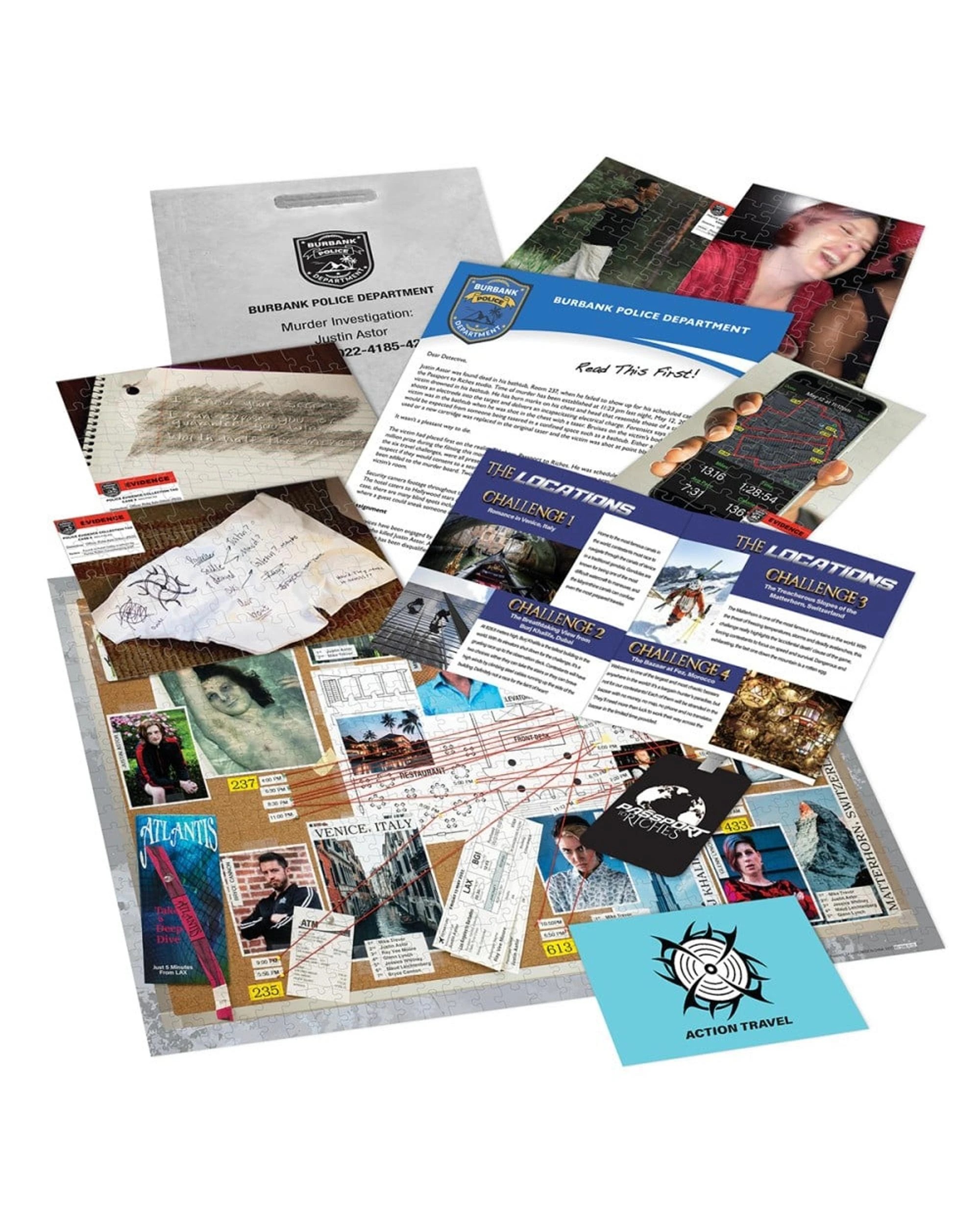 2 Murder Mystery Party Case File Passport to Murder 1000 Piece Jigsaw Puzzle, 2 of 8