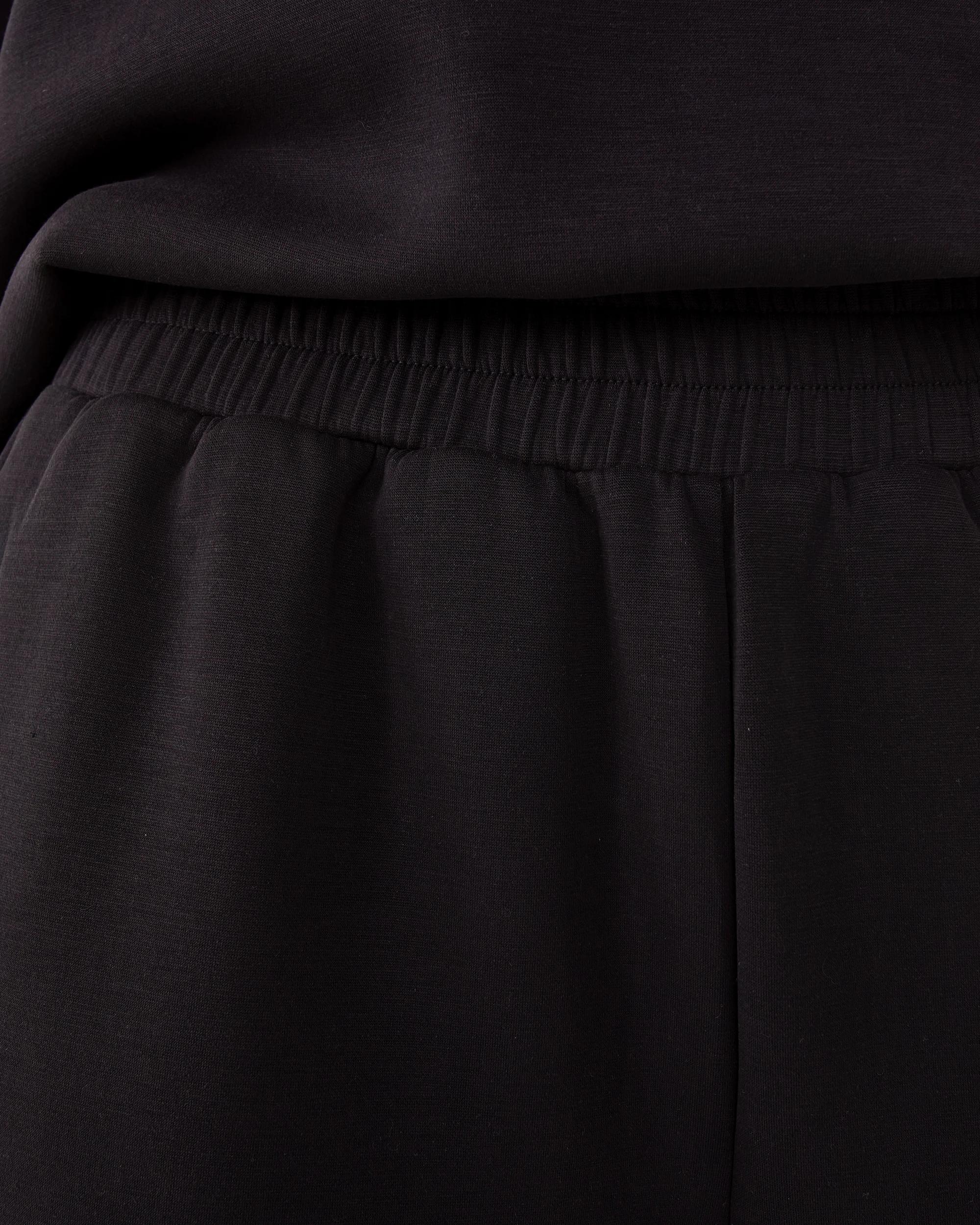 5 Active Womens Soft Modal Ribbed Panel Trackpants Black, 5 of 6