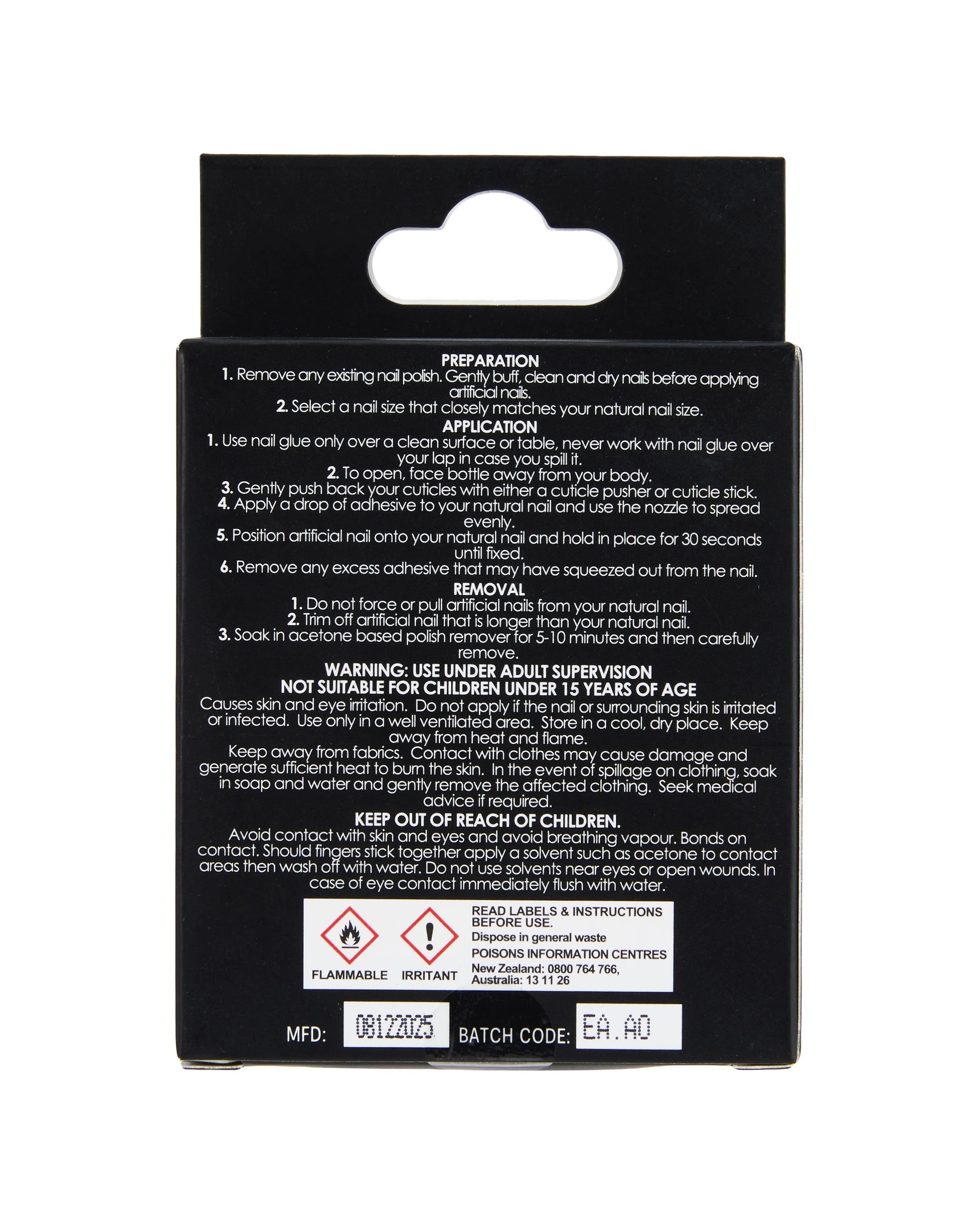 4 OXX Cosmetics 24 Pack Artificial Nails with Adhesive - Stiletto Shape, Midnight Stars, 4 of 4