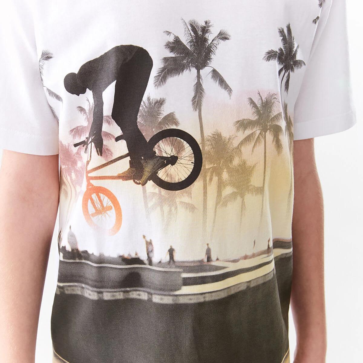 5 Short Sleeve All Over Print T-shirt Wht Skate, 5 of 9