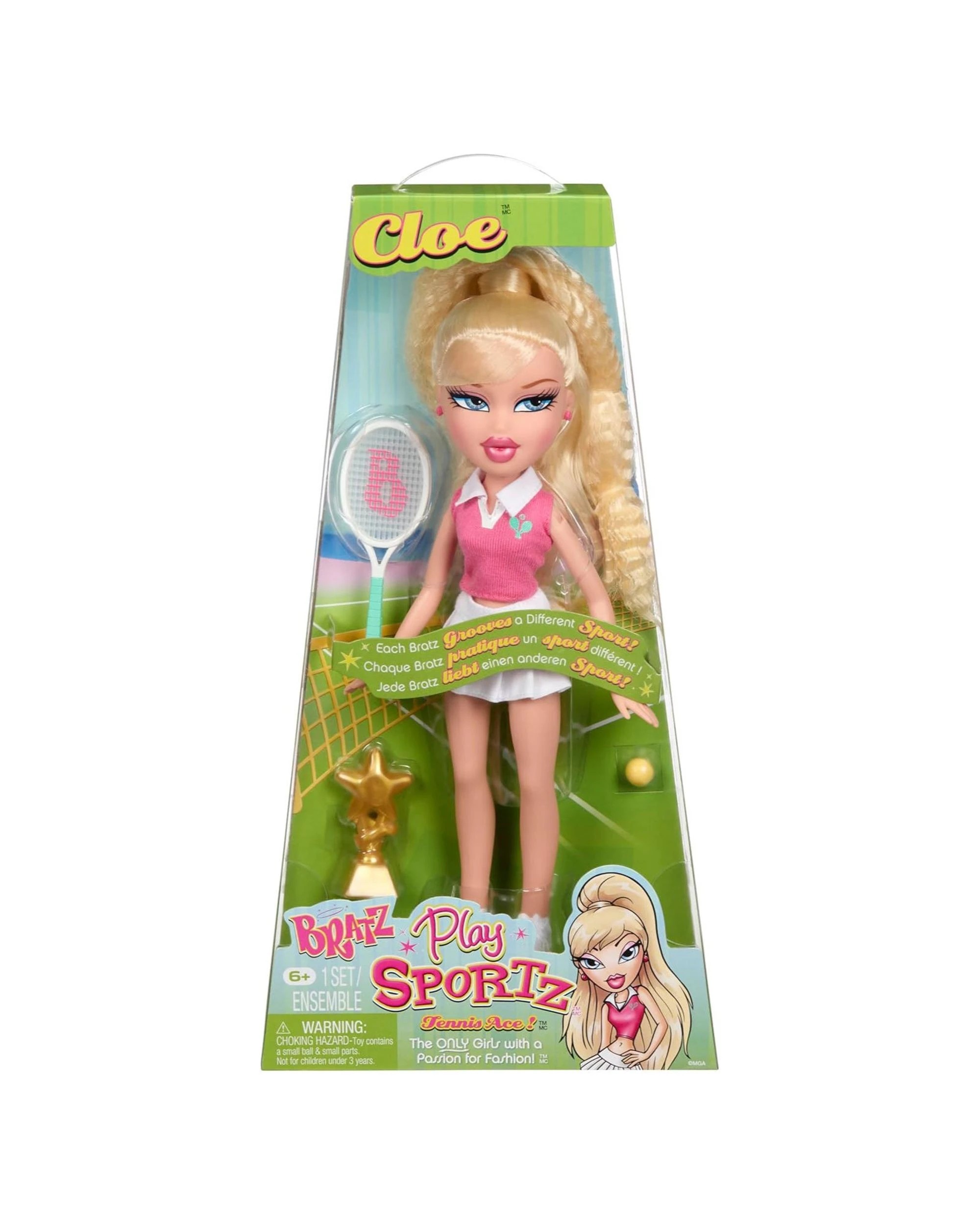 1 Bratz Play Sportz Cloe Tennis Ace Doll, 1 of 7