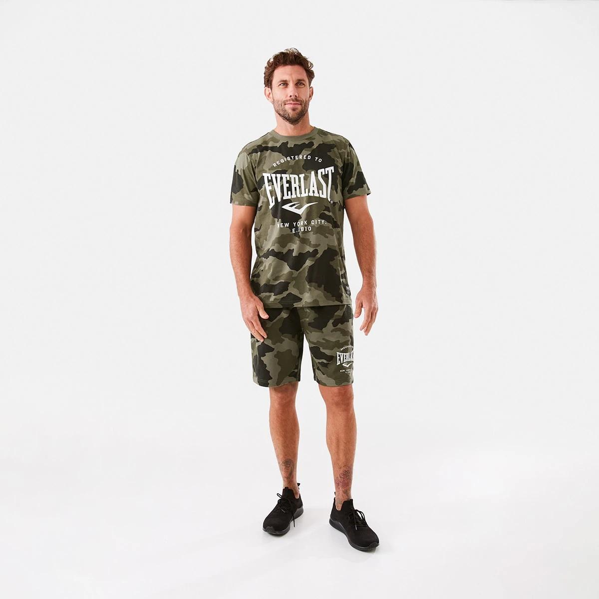 6 Everlast Mens Camo Shorts Olive Camo, 6 of 6