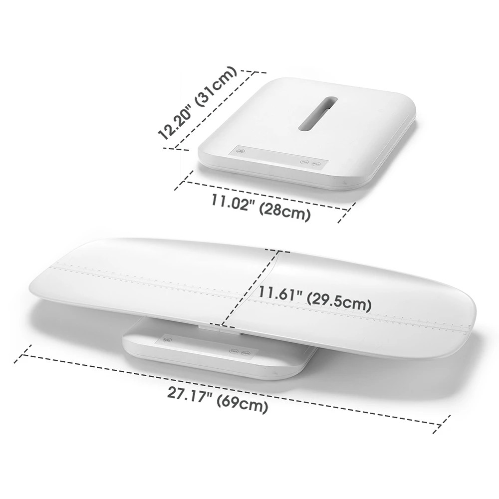 2 PlayPals Baby Digital Scale Bluetooth 150KG with Height Mesure Pet Infant Scale - White, 2 of 3