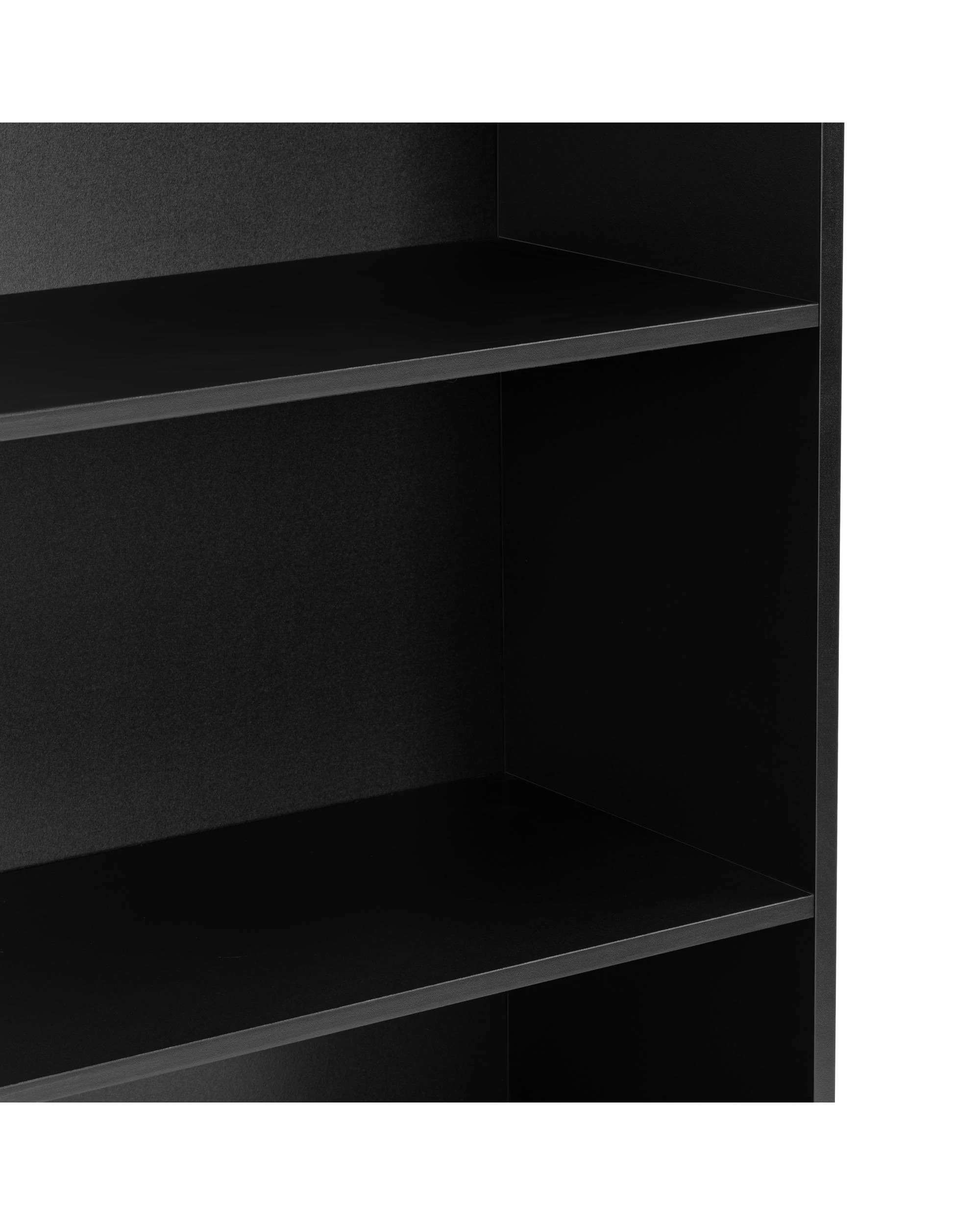 6 Kodu Bookshelf Display Cabinet 6 Tier Bookcase Storage Display Shelf 78cm - Black, 6 of 7