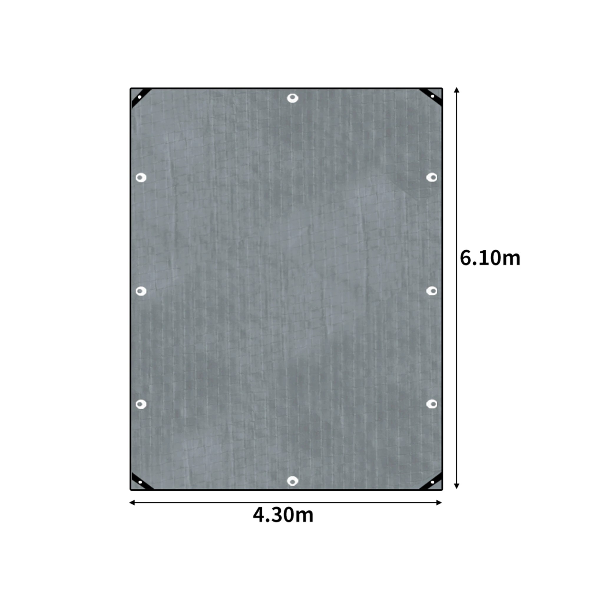 3 Mountview 4.3X6.1M Heavy Duty Waterproof Poly Tarpaulin Camping Cover, 3 of 6