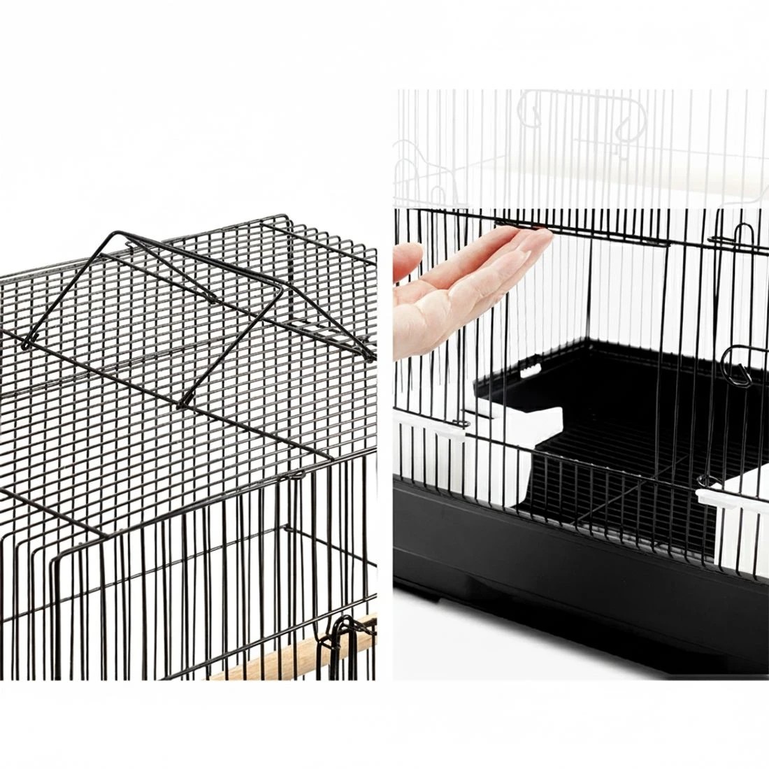 5 i.Pet Bird Cage 88cm Large Aviary - Black, 5 of 8