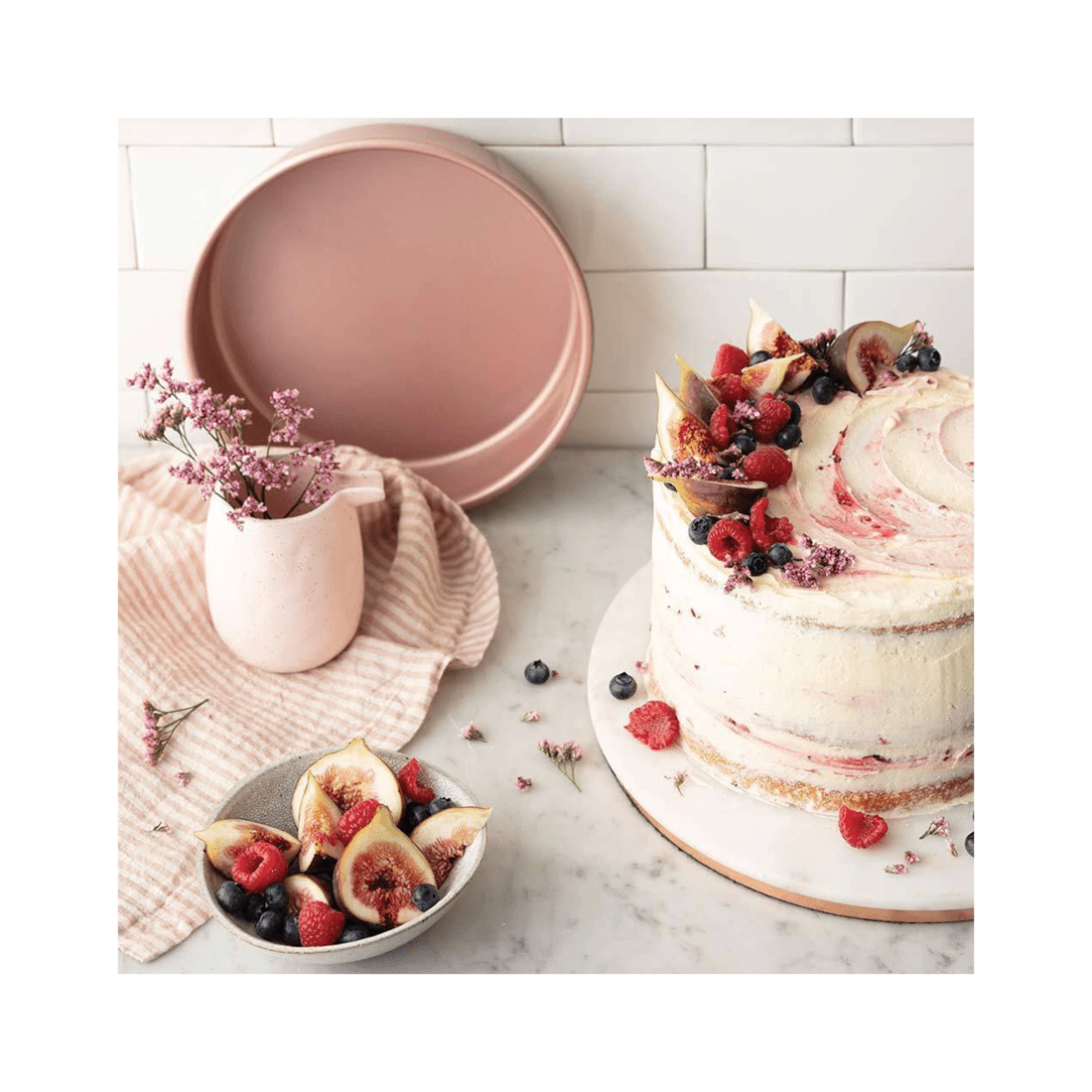 3 Wiltshire Rose Gold Round Non-stick Cake Pan Baking Oven Safe Tin 20cm
 - Gold, 3 of 3