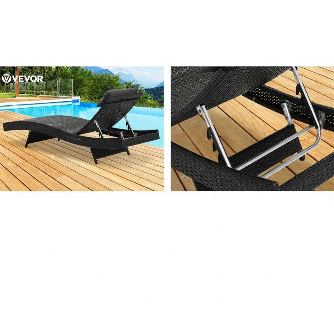6 Gardeon 2PC Sun Lounge - Black, 6 of 8