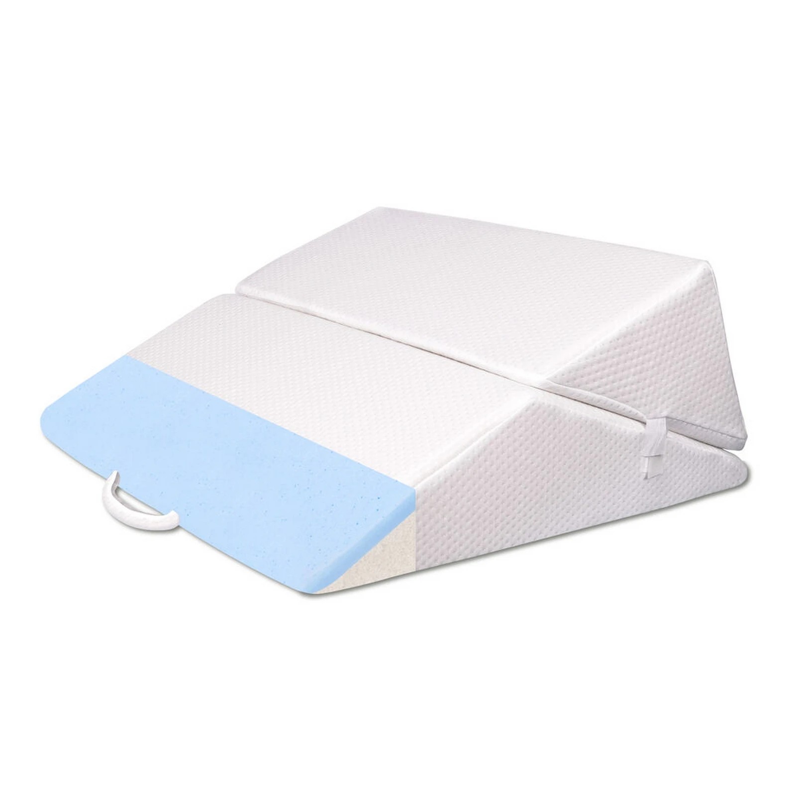 1 Starry Eucalypt Bed Wedge Pillow Cool Gel Memory Foam Back Leg Elevation - White, 1 of 4