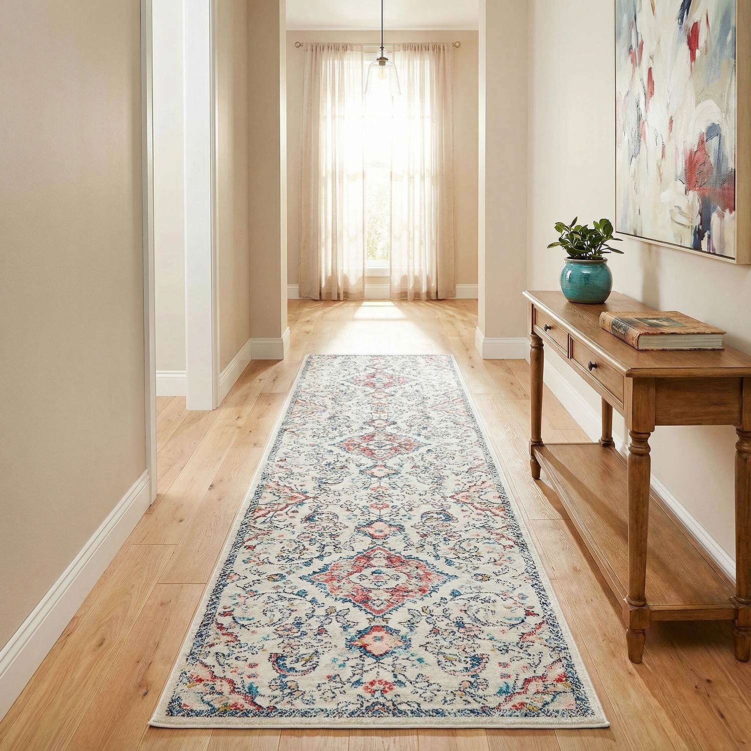 2 Common Ground Rugs Mason 705 500x80cm Runner - Extra Large Pet Friendly Rug - Multi, 2 of 7