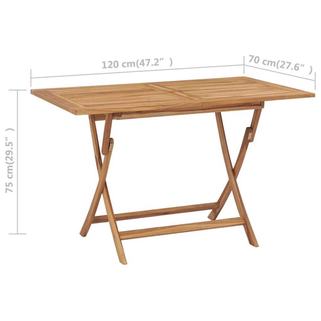 7 vidaXL Outdoor table Foldable - Brown, 7 of 7