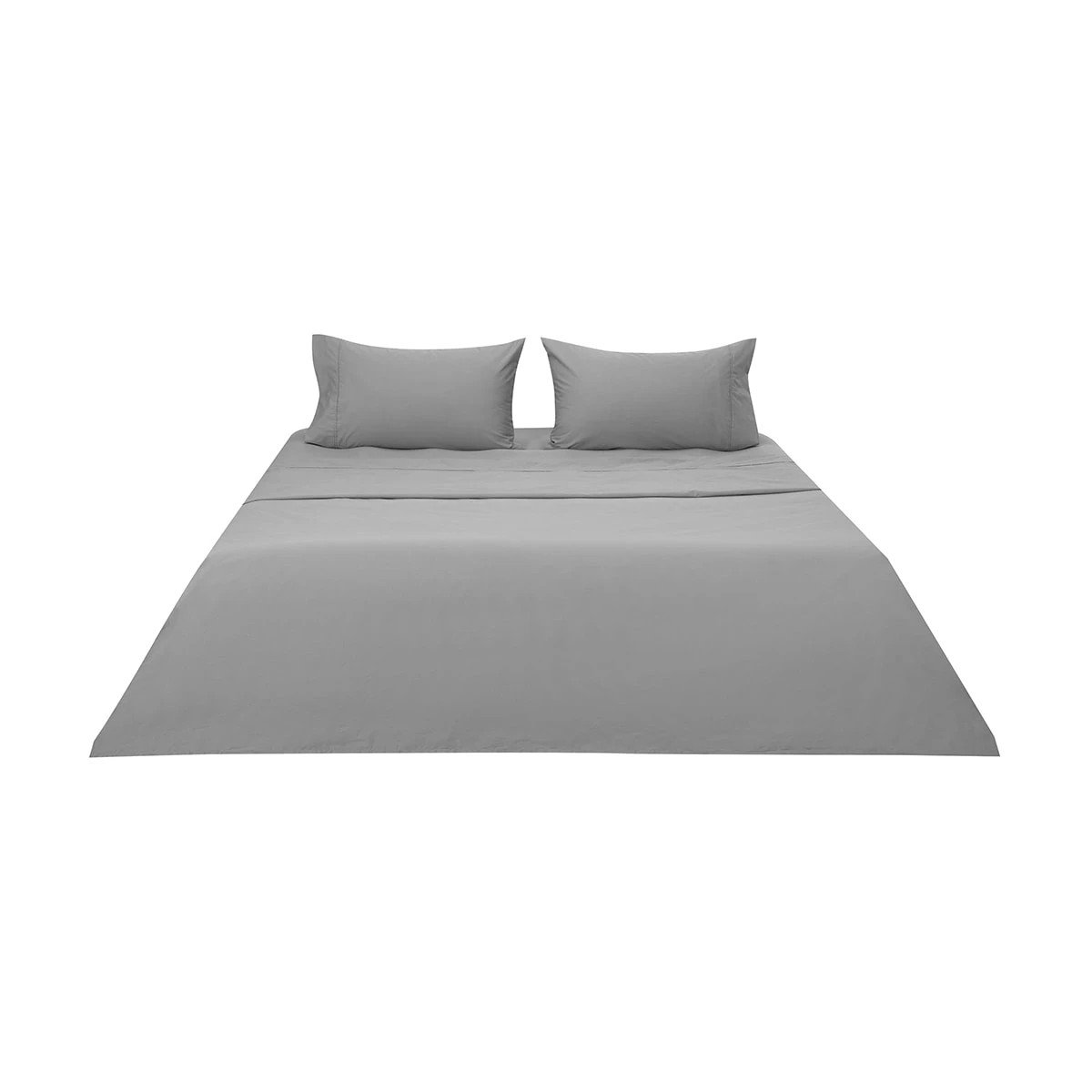 6 250 Thread Count Cotton Rich Sheet Set - King Bed, Grey, 6 of 7