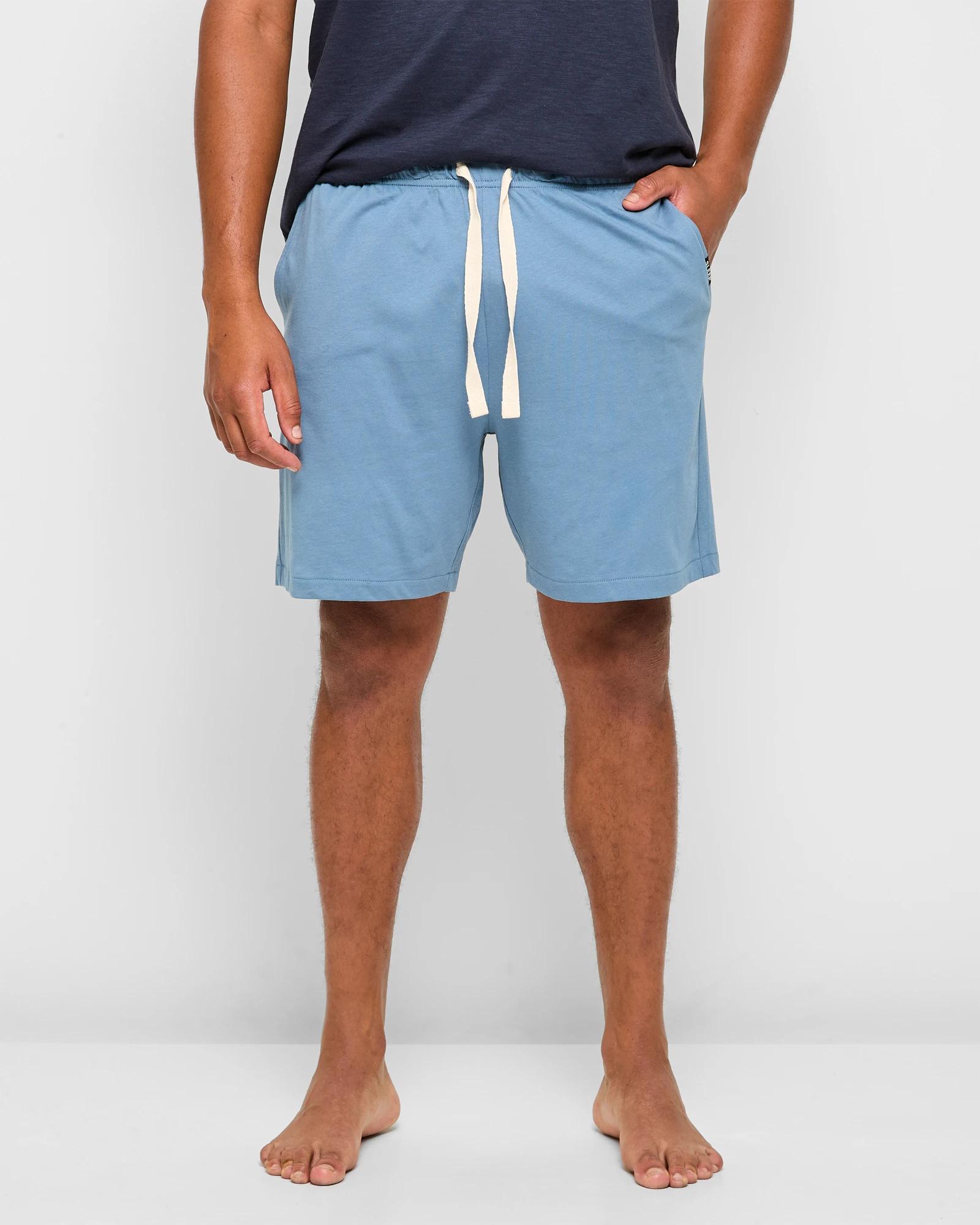 1 Australian Cotton Jersey Sleep Shorts - Maxx BLUE, 1 of 5