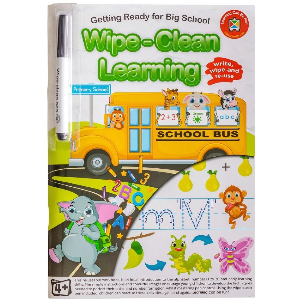 1 Learning Can Be Fun Wipe Clean Get Ready Big School, 1 of 2