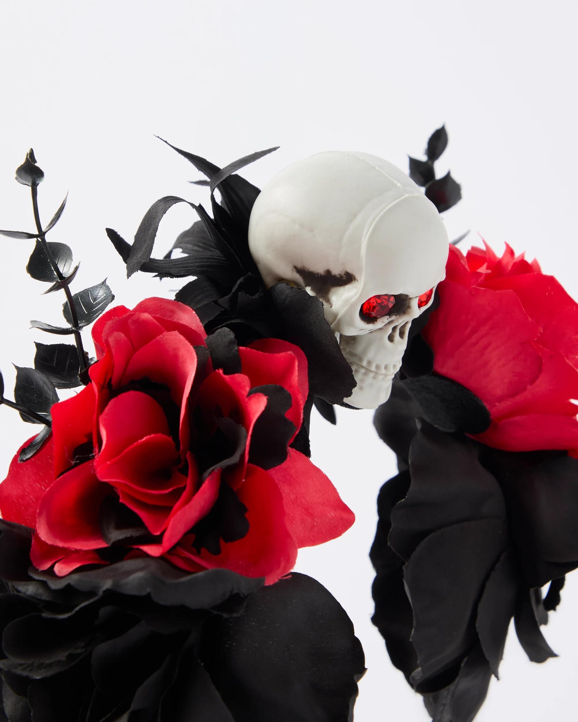 3 Halloween Day of the Dead Headband - Black & Red MULTI, 3 of 4