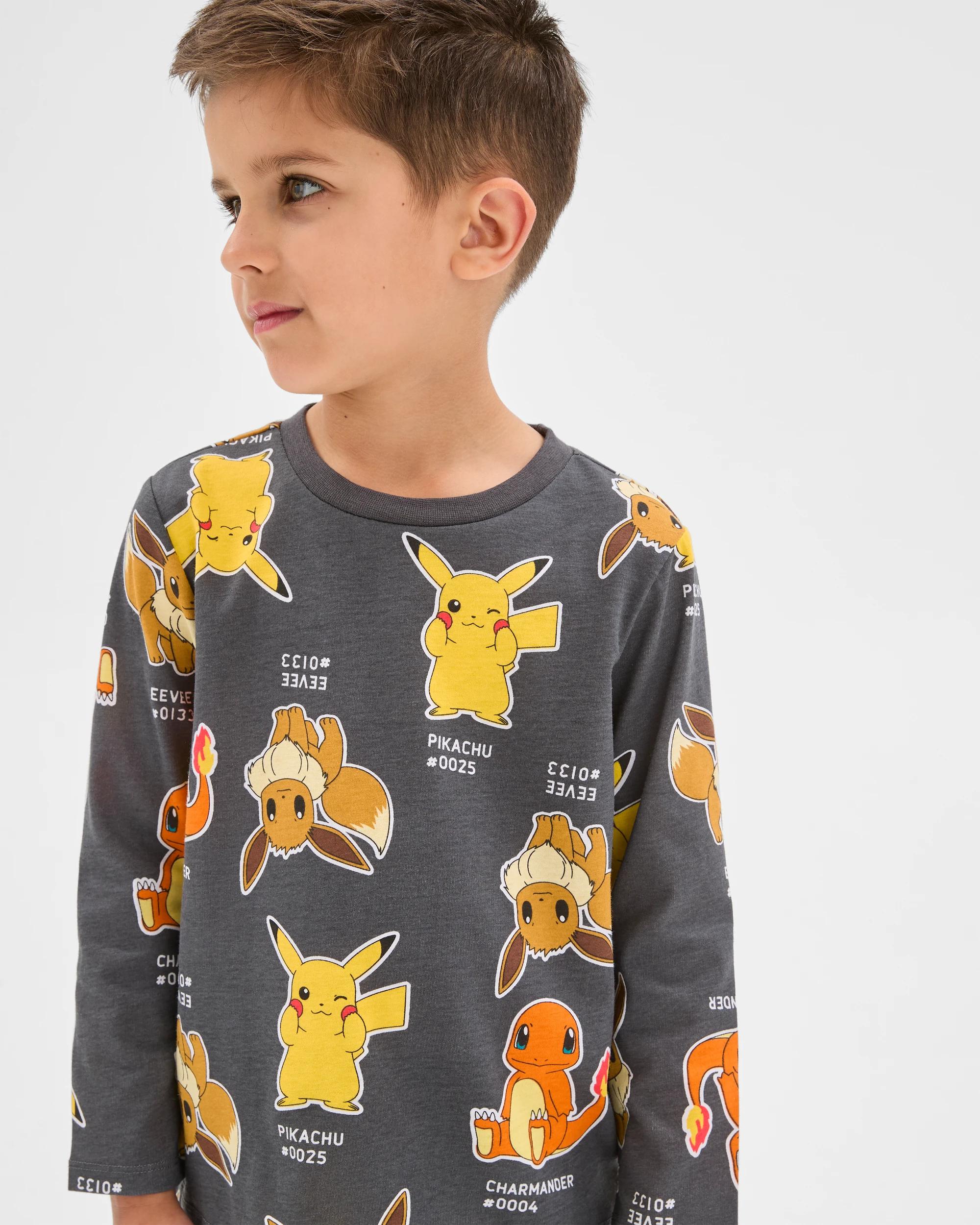 3 Pokemon Younger Boys Top & Pants Knit Pyjama Set POKEMON, 3 of 7