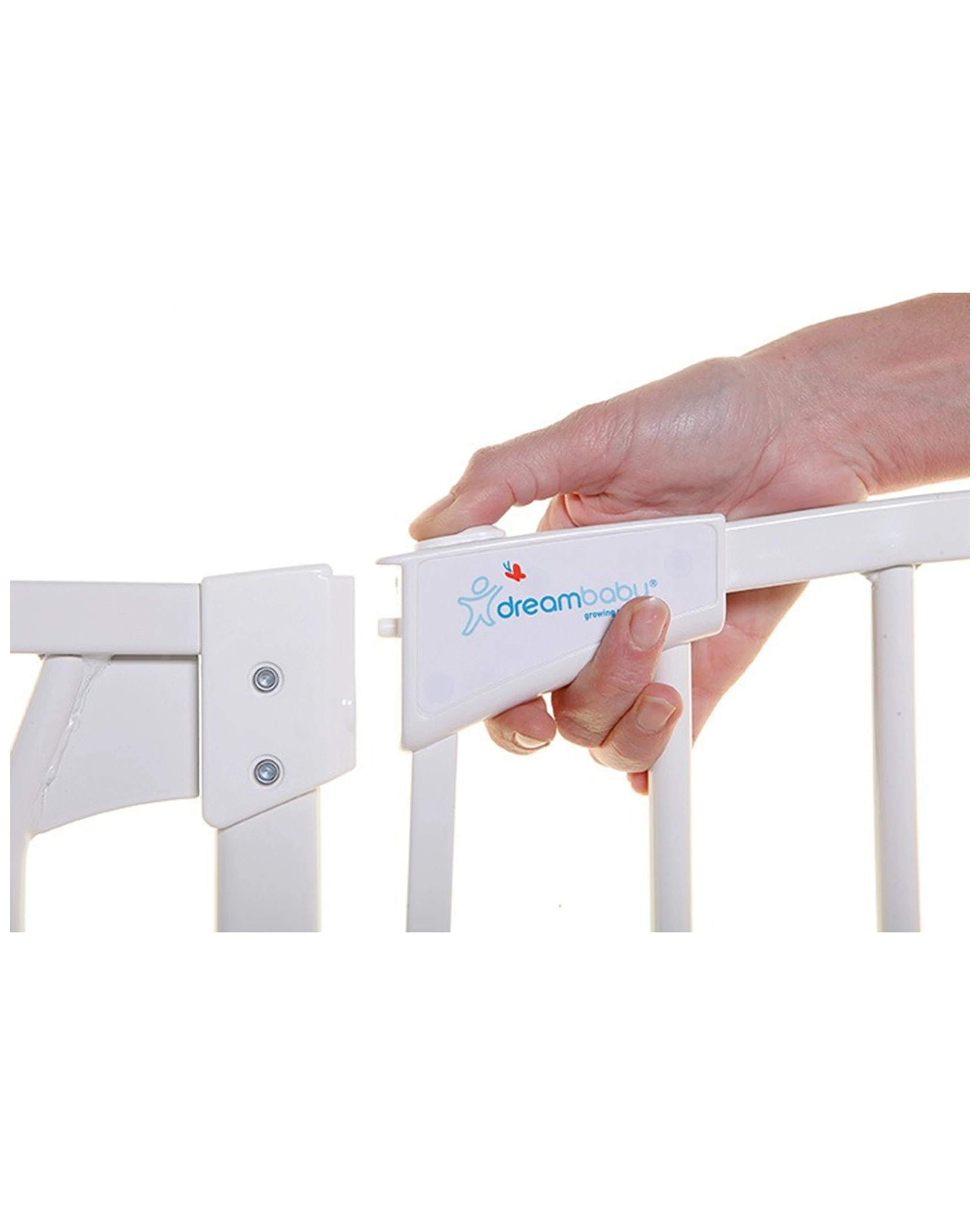 2 Dreambaby Chelsea 108cm Xtra-wide Hallway Auto-close Security Safety Gate
 - White, 2 of 4