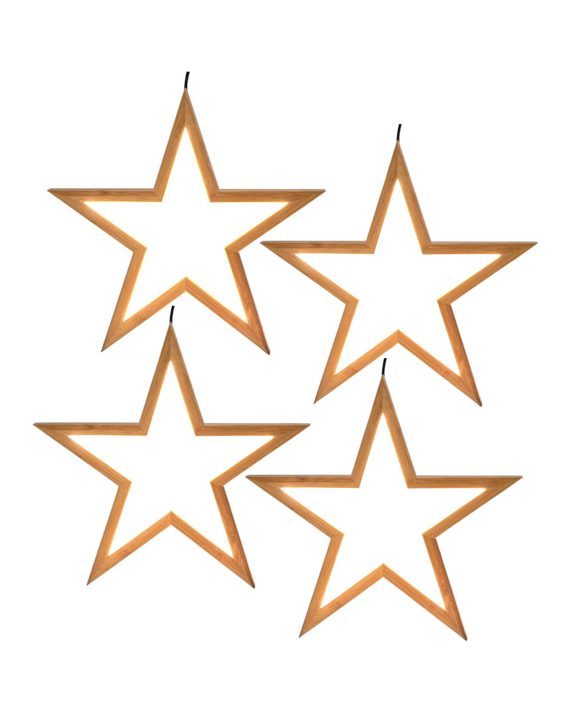 1 BR Home Bamboo Star LED Hanging Lamp for Natural Home Decor, 1 of 5