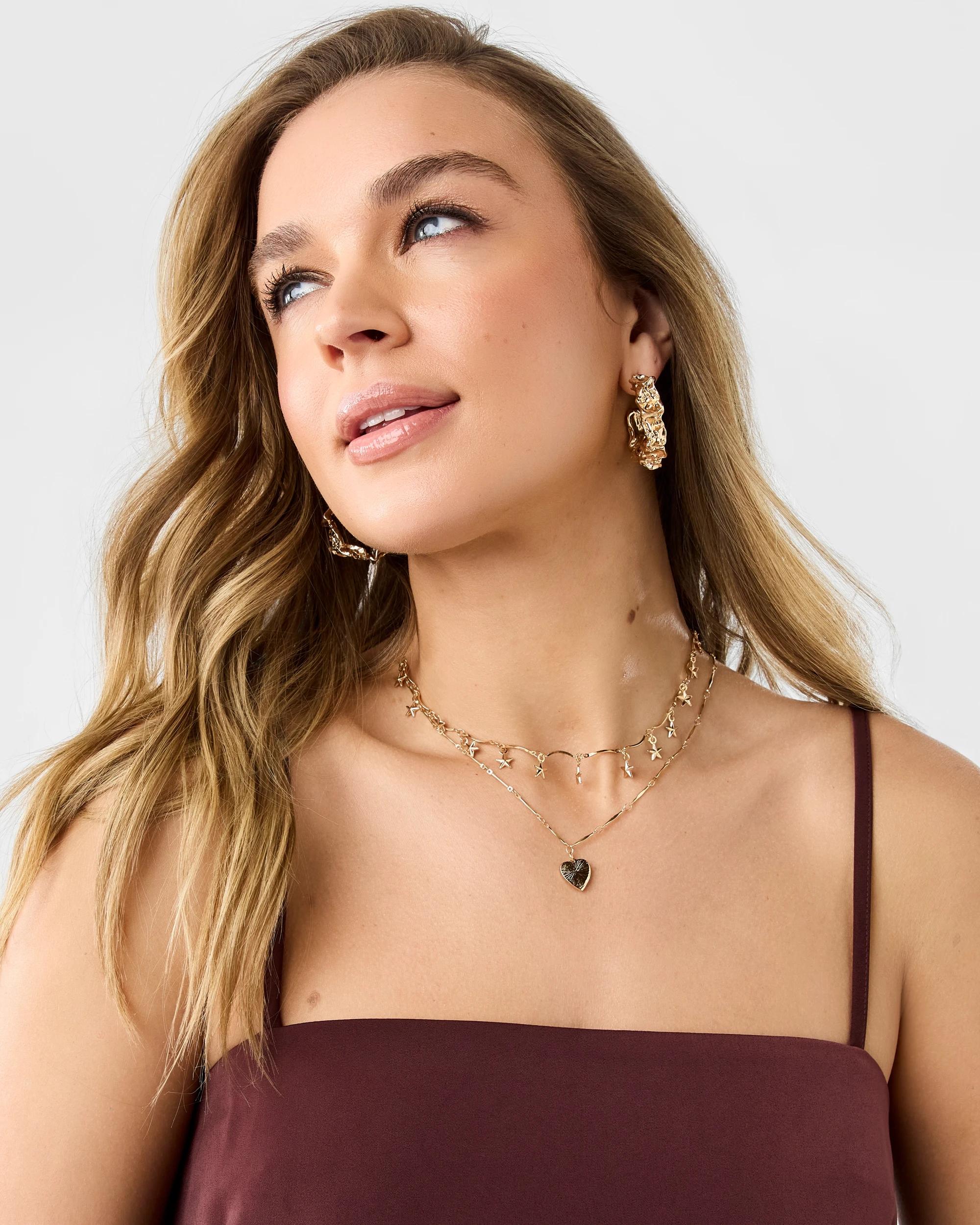 4 2 Pack Celestial Necklace - Gold Tone Gold, 4 of 5