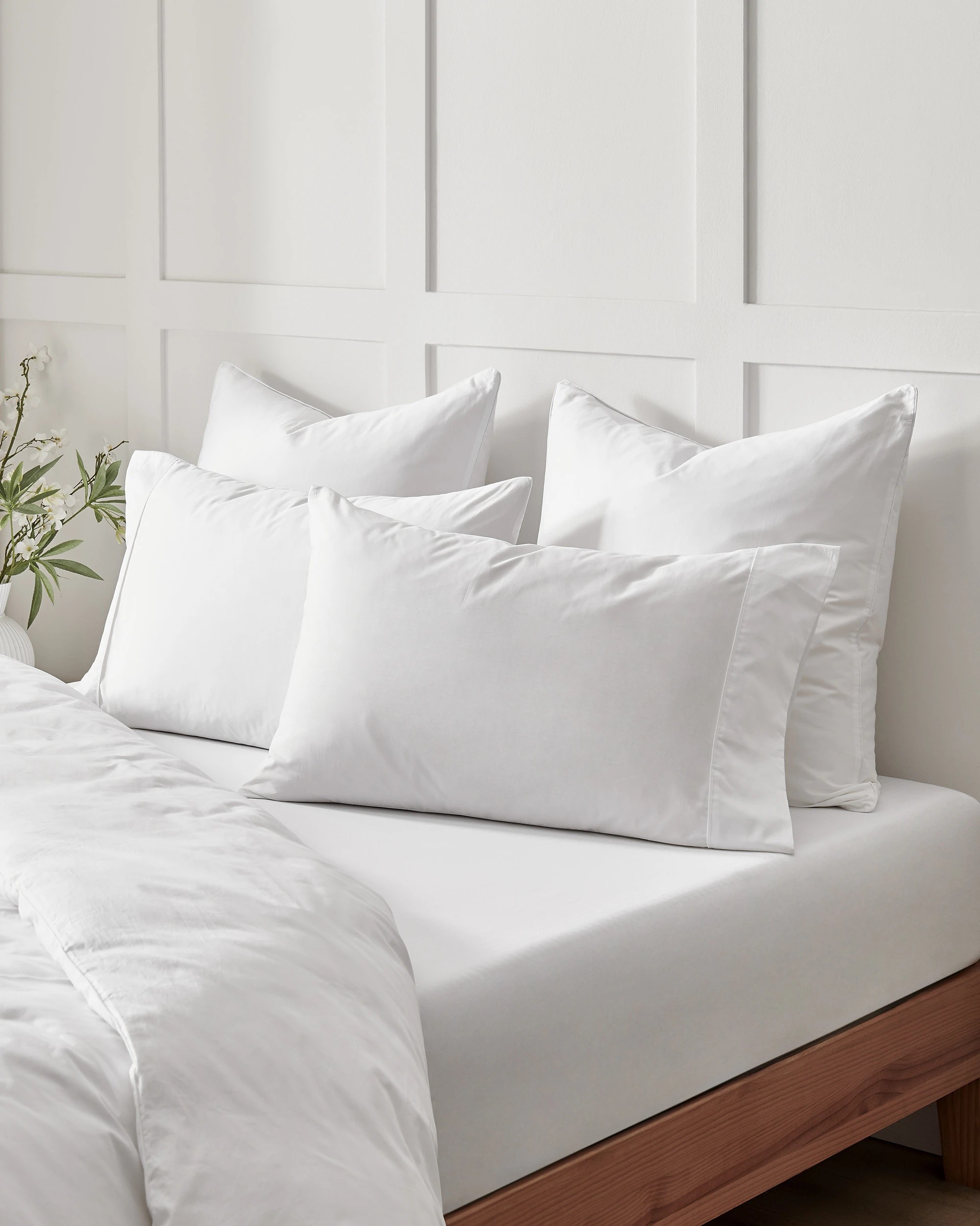 7 Dreamaker 400TC Premium Cotton Sateen Sheet Set - Queen Bed - White, 7 of 7