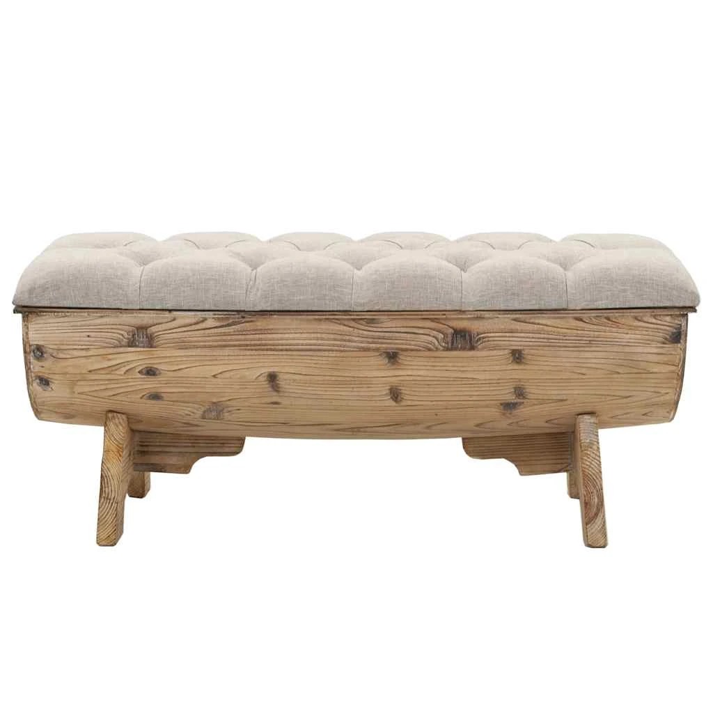 1 vidaXL Storage Bench Wood - Beige, 1 of 7