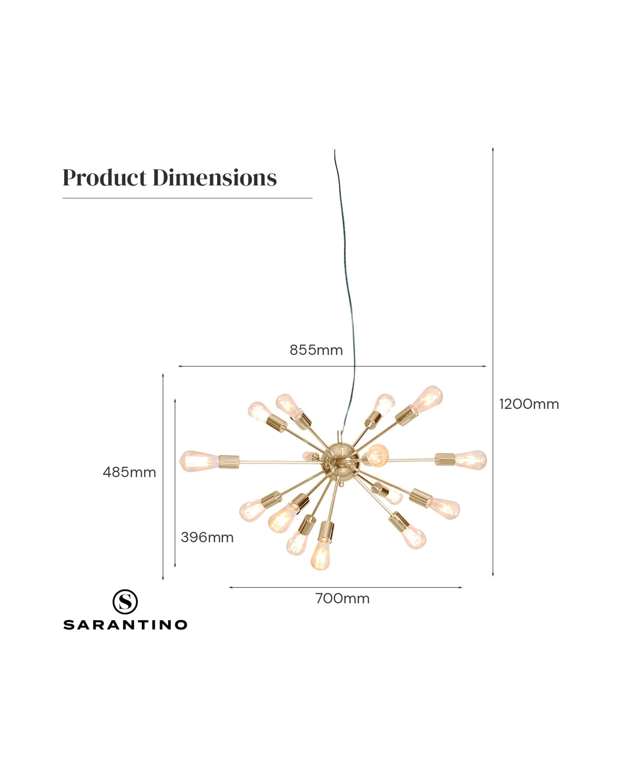 9 Sarantino 15-light Hanging Chandelier, 9 of 9
