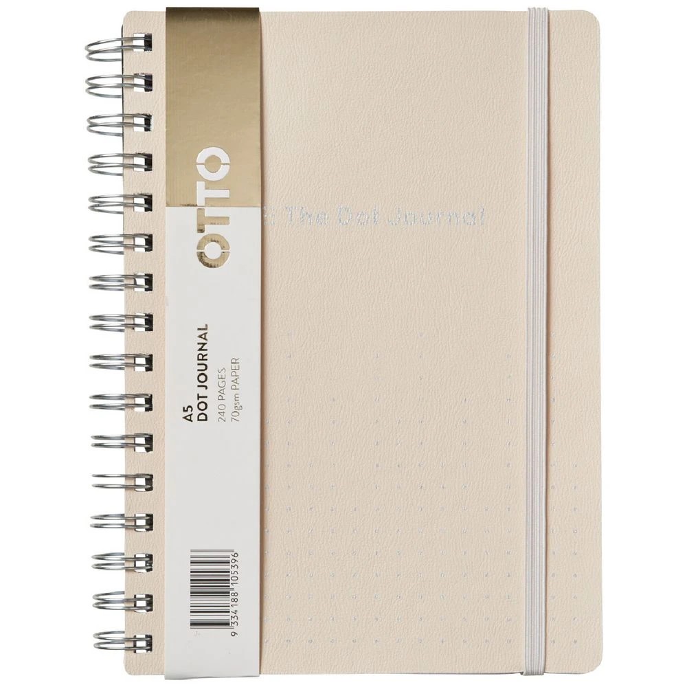 1 Otto A5 The Dot Journal 240 Page Beige, 1 of 5