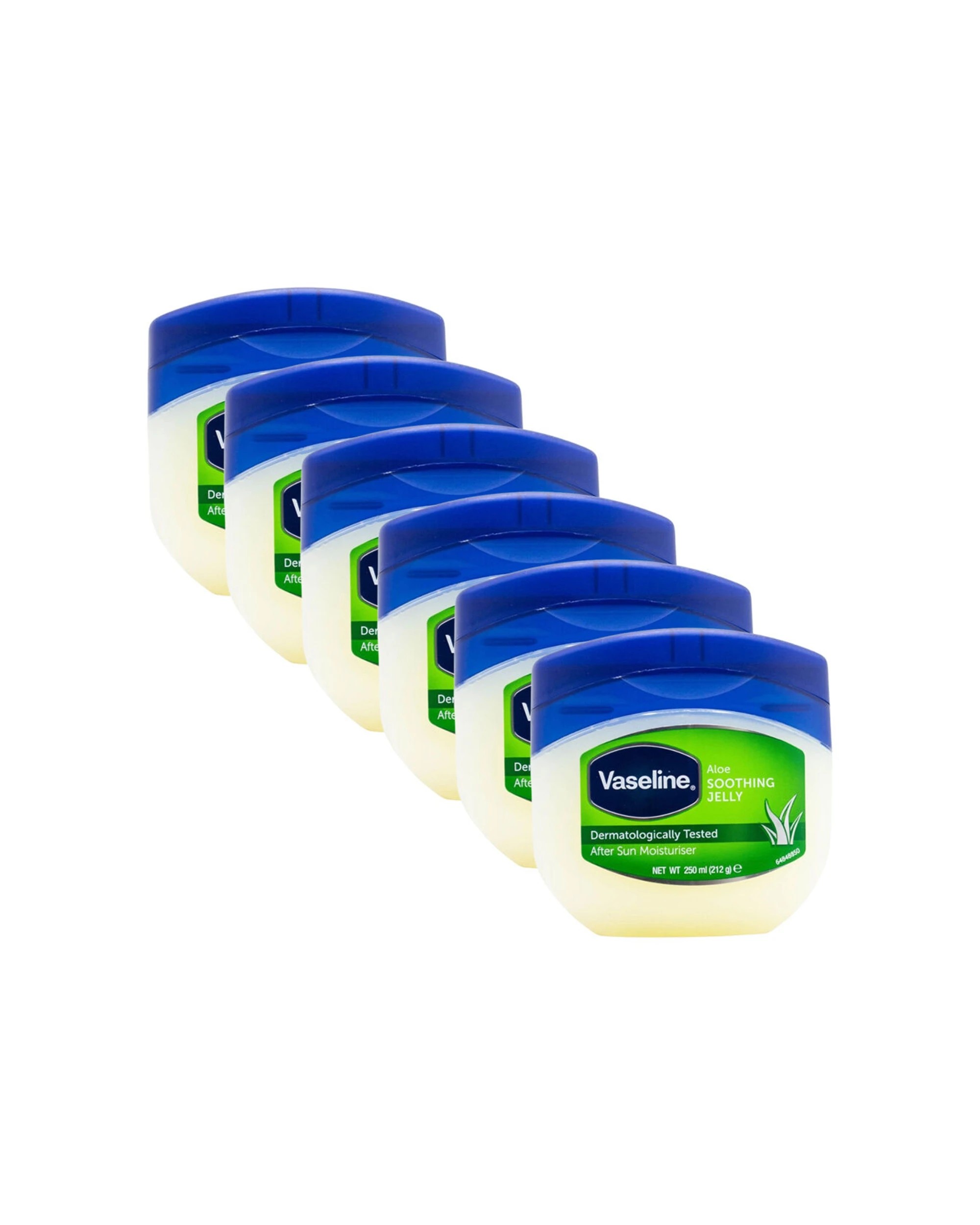 1 Vaseline 6PK Aloe Soothing Jelly After Sun Moisturiser For All Skin Types 250ml - White, 1 of 3