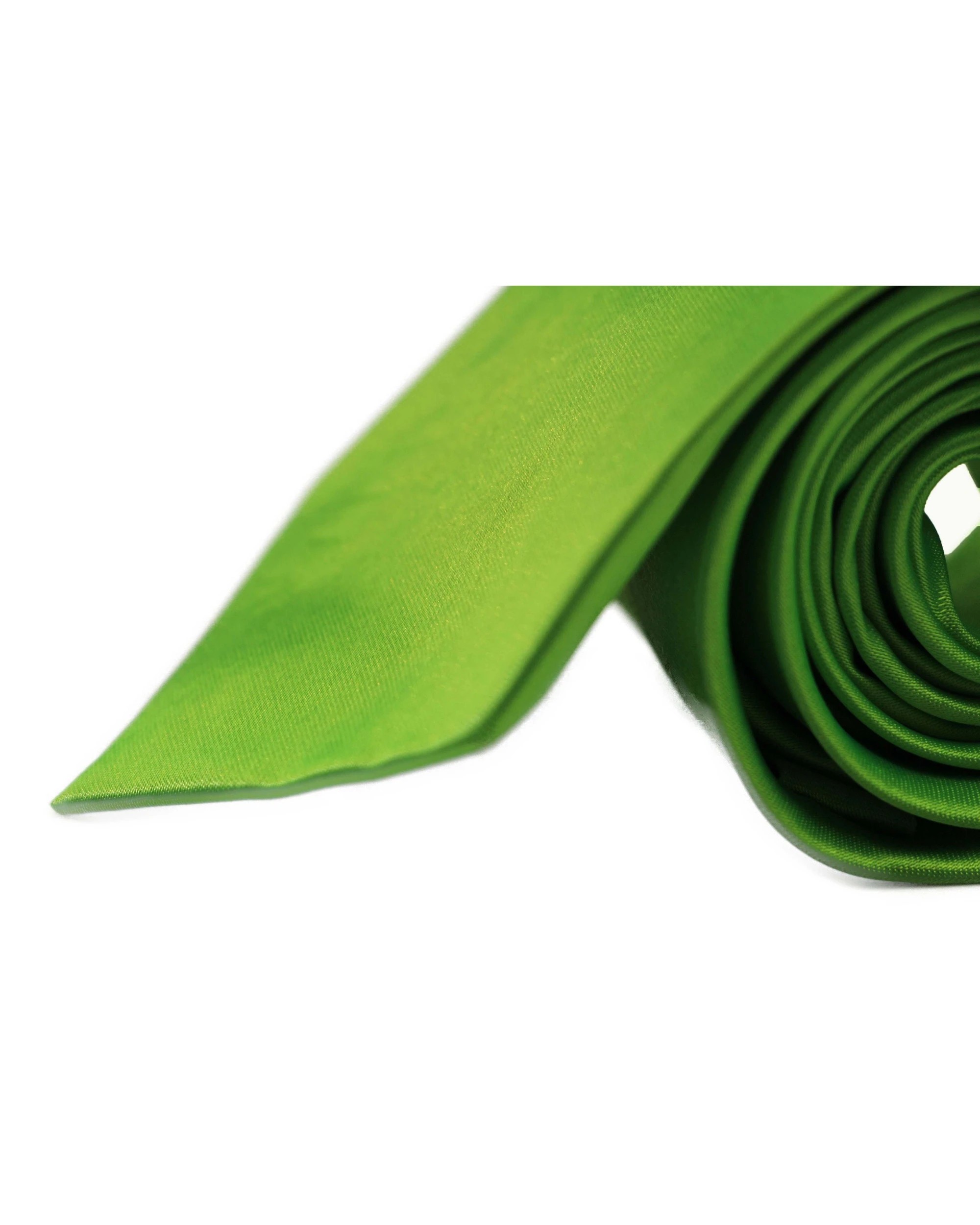 1 Zasel Mens Fluro Green 8cm Plain Neck Tie - Green, 1 of 3