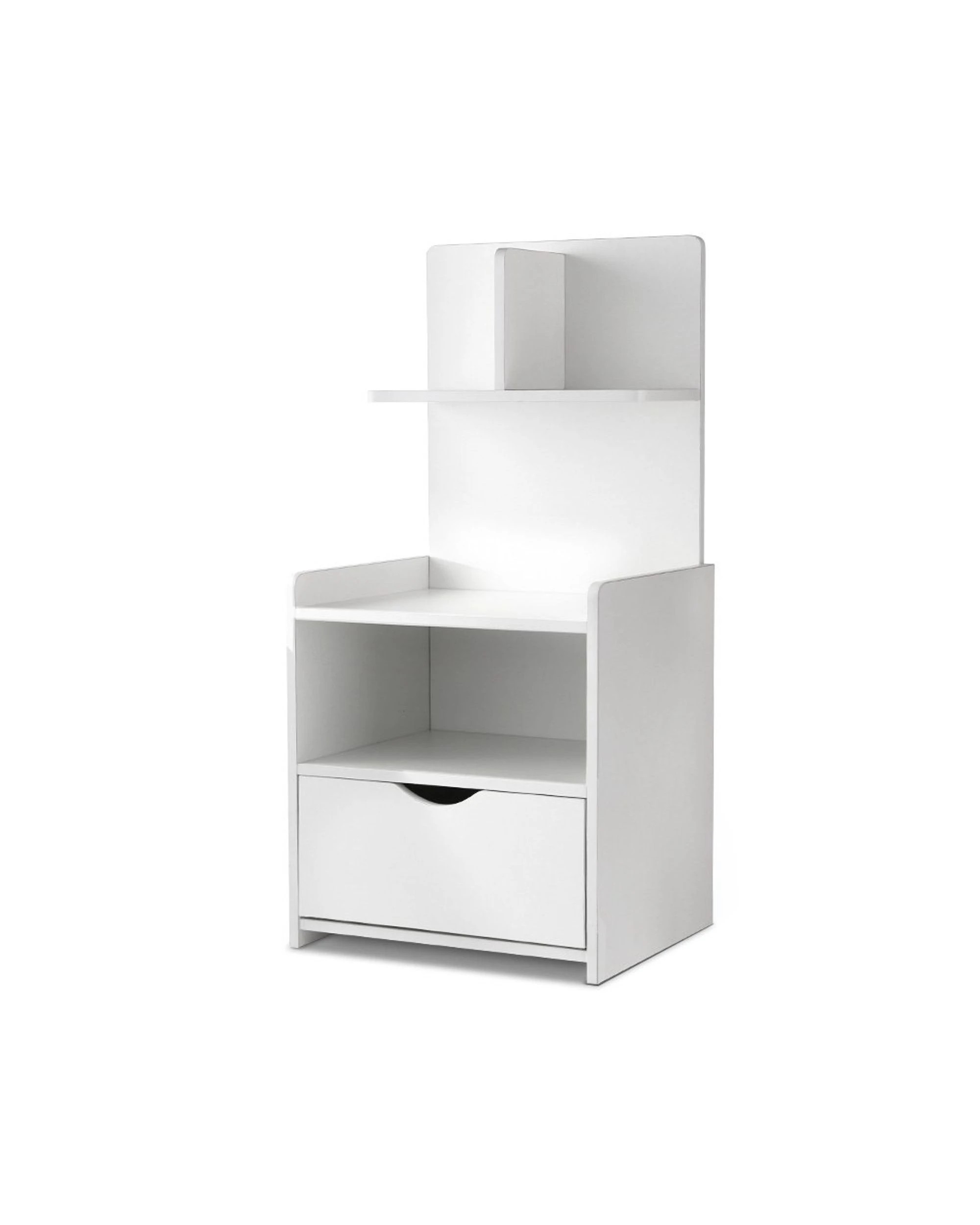 1 Artiss Bedside Table 1 Drawer With Shelves
 - White, 1 of 3