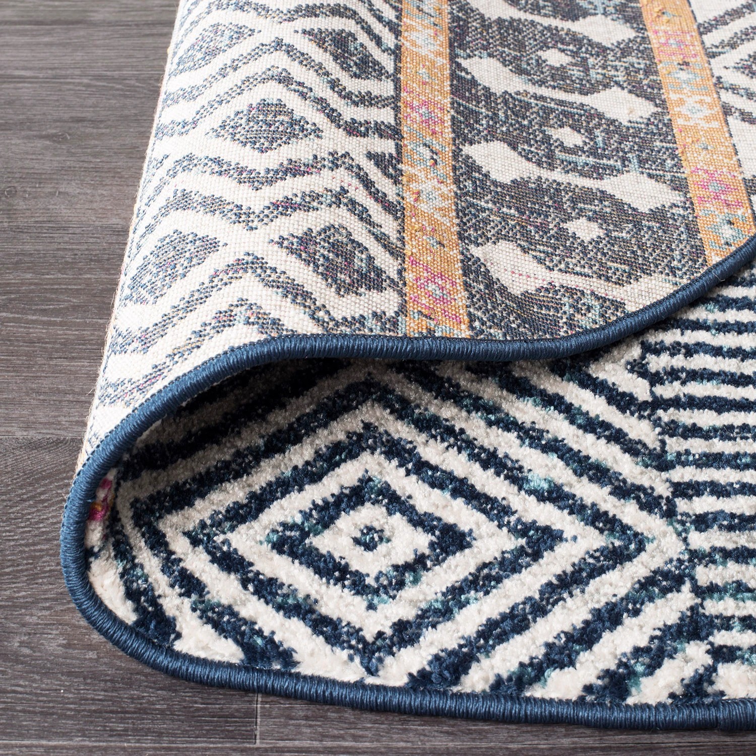 5 Common Ground Rugs Bluebay 455 200x200cm - Medium Round Rug - Blue, 5 of 5