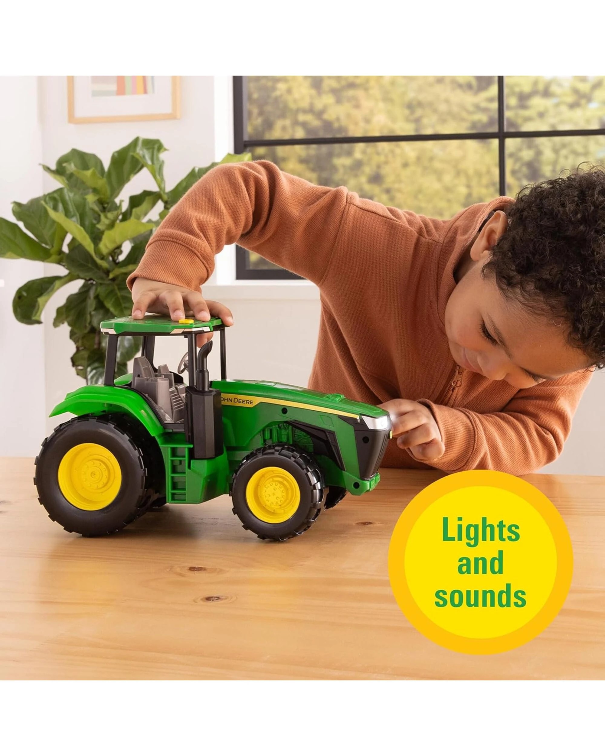 6 John Deere Lights and Sounds Tractor 30cm Toy Vehicle, 6 of 8