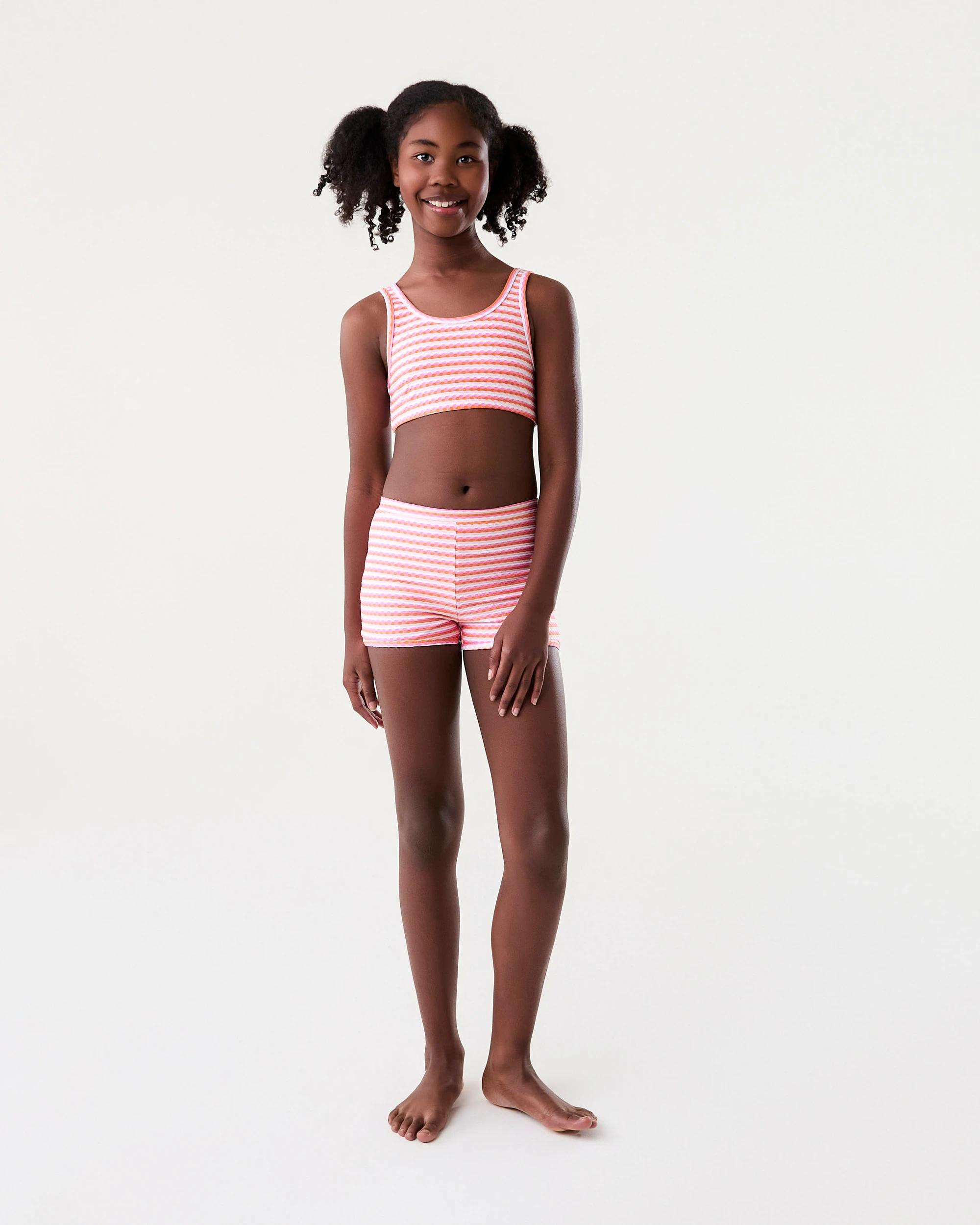 6 3 Piece Swim Set Pnk Strp, 6 of 10