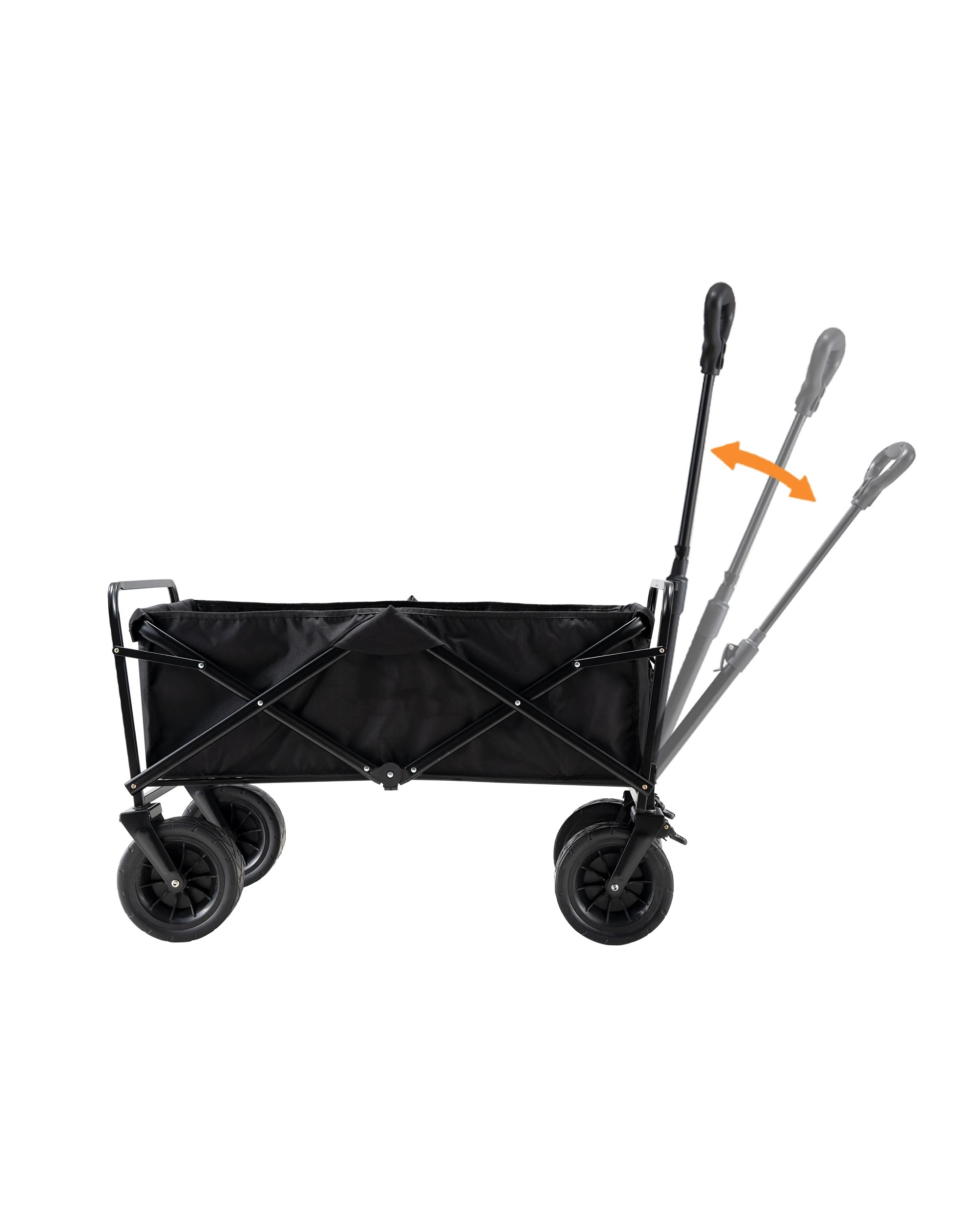 6 San Hima Folding Camping Wagon 120kg Beach Trolley W/ 360° Wheels Garden Cart, 6 of 9