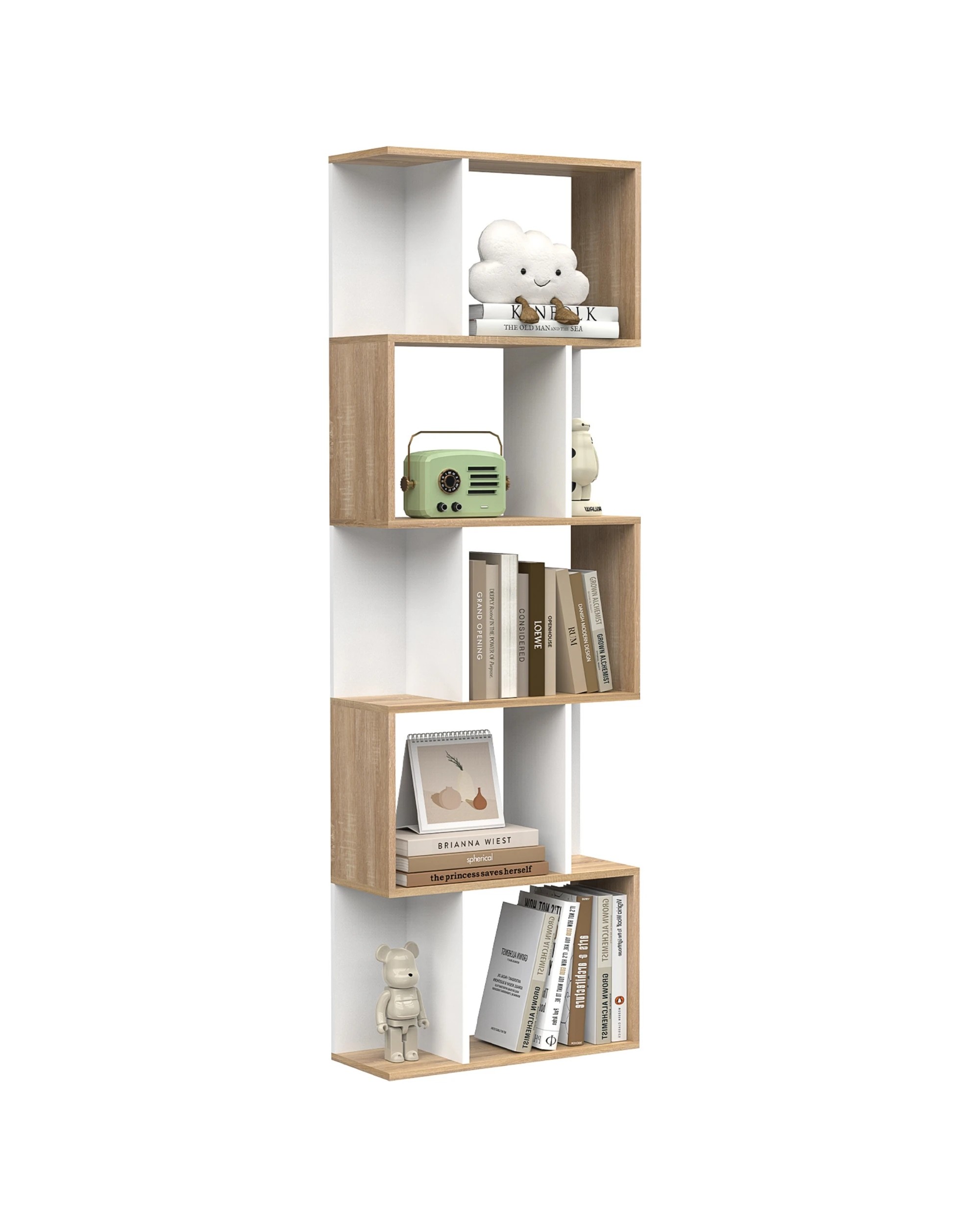 7 Advwin 5-Tier Cube Bookshelf Storage Bookcase Display Shelf, 7 of 8
