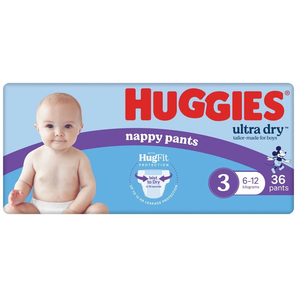 2 Huggies Nappy Pants Crawler Boy 36 Pack, 2 of 10