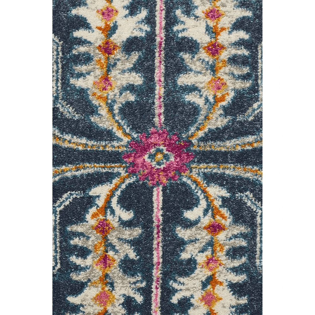 6 Rug Culture Babylon 209 Navy Polypropylene Rug, Power Loomed, 10mm Pile, Made in Turkey - Blue, 6 of 7