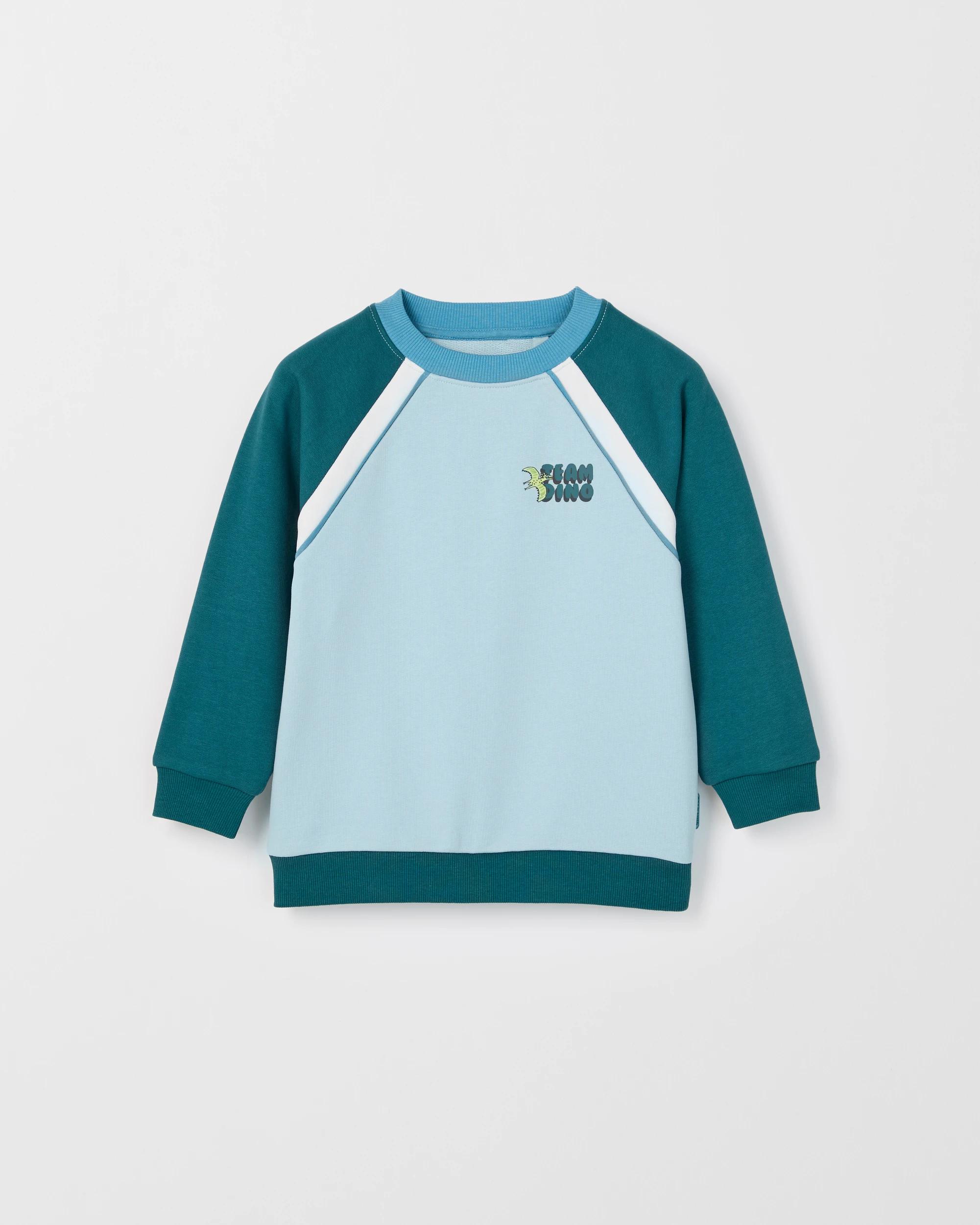 1 Target Kids Australian Cotton Blend Sporty Jumper BLUE + GREEN, 1 of 2